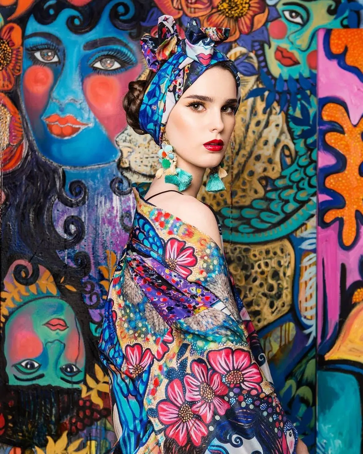 Sarah Hickey Art Silk Kimono Almost One Of A Kind Size 18 - Image 2