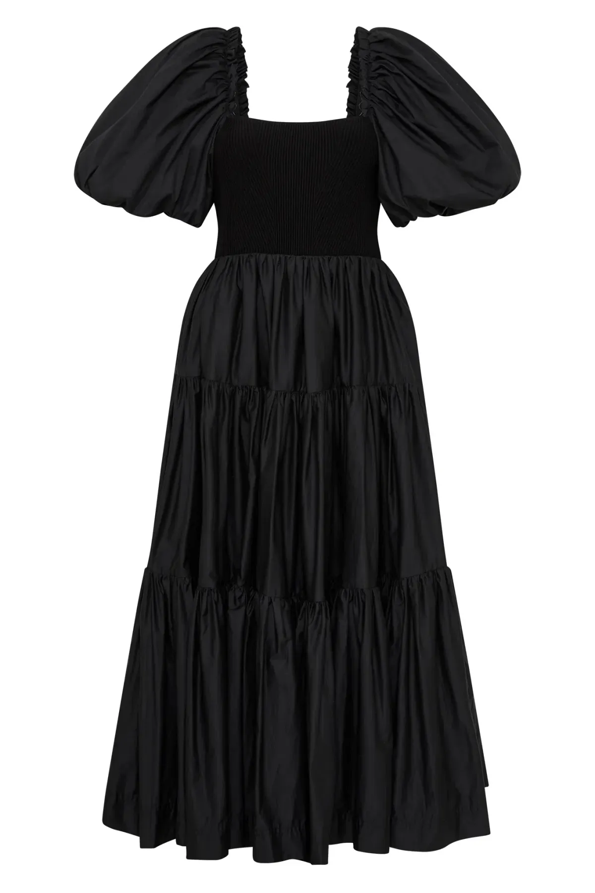 Aje Casa Puff Sleeve Midi Dress Black Size 14 - Image 3