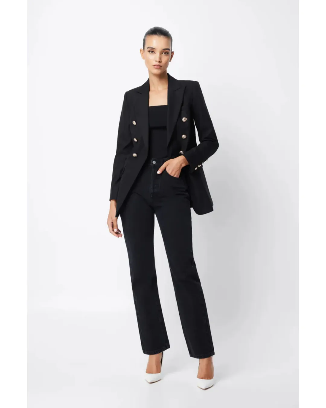 Mossman Signature Blazer Black Size AU 10  for rent on The Volte - main image