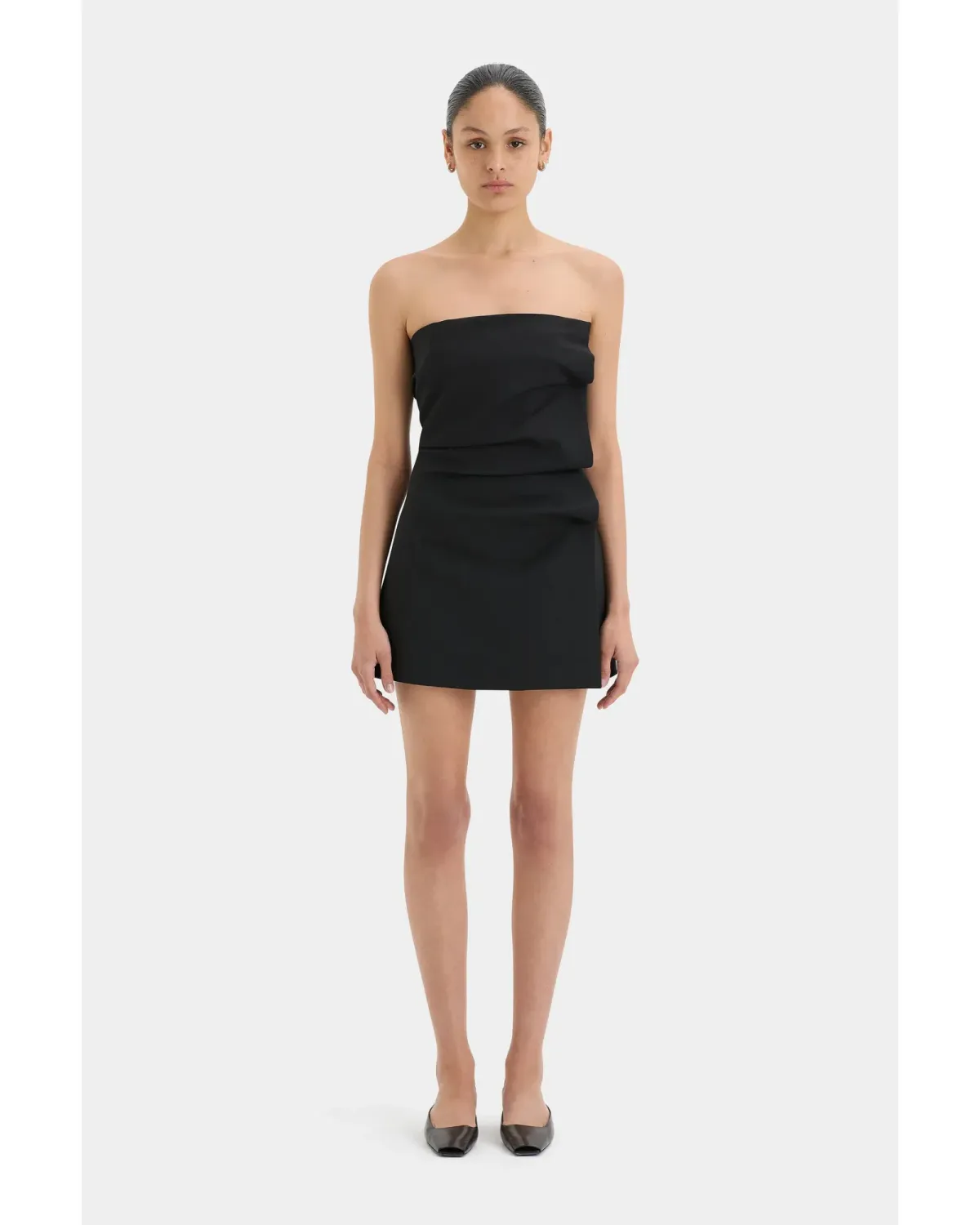Sir The Label Leonardo Pleated Mini Dress in Black Size AU 10 - Image 1