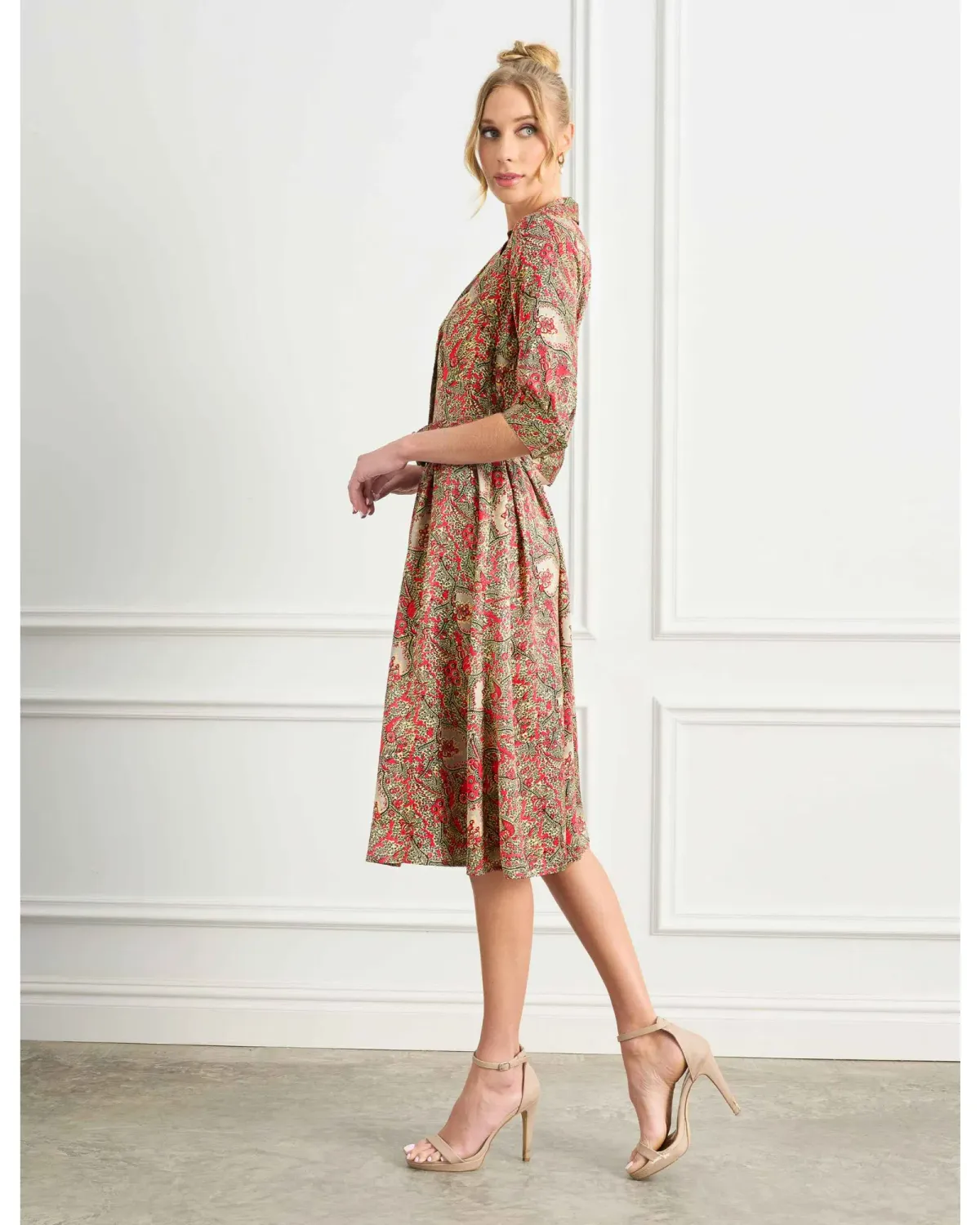 Leona Edmiston Demi 'Belle Epoch' Silk Shirtdress Multi Size 3 / AU 14 - Image 2