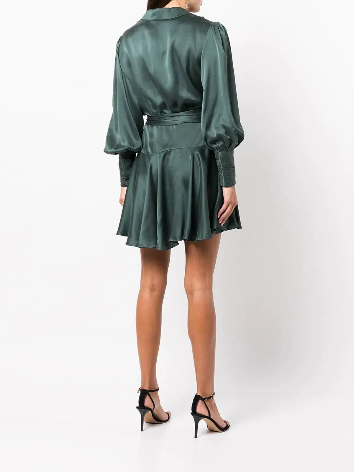 Zimmermann Silk Wrap Mini Dress Green Size 0P / AU 6 - Image 3