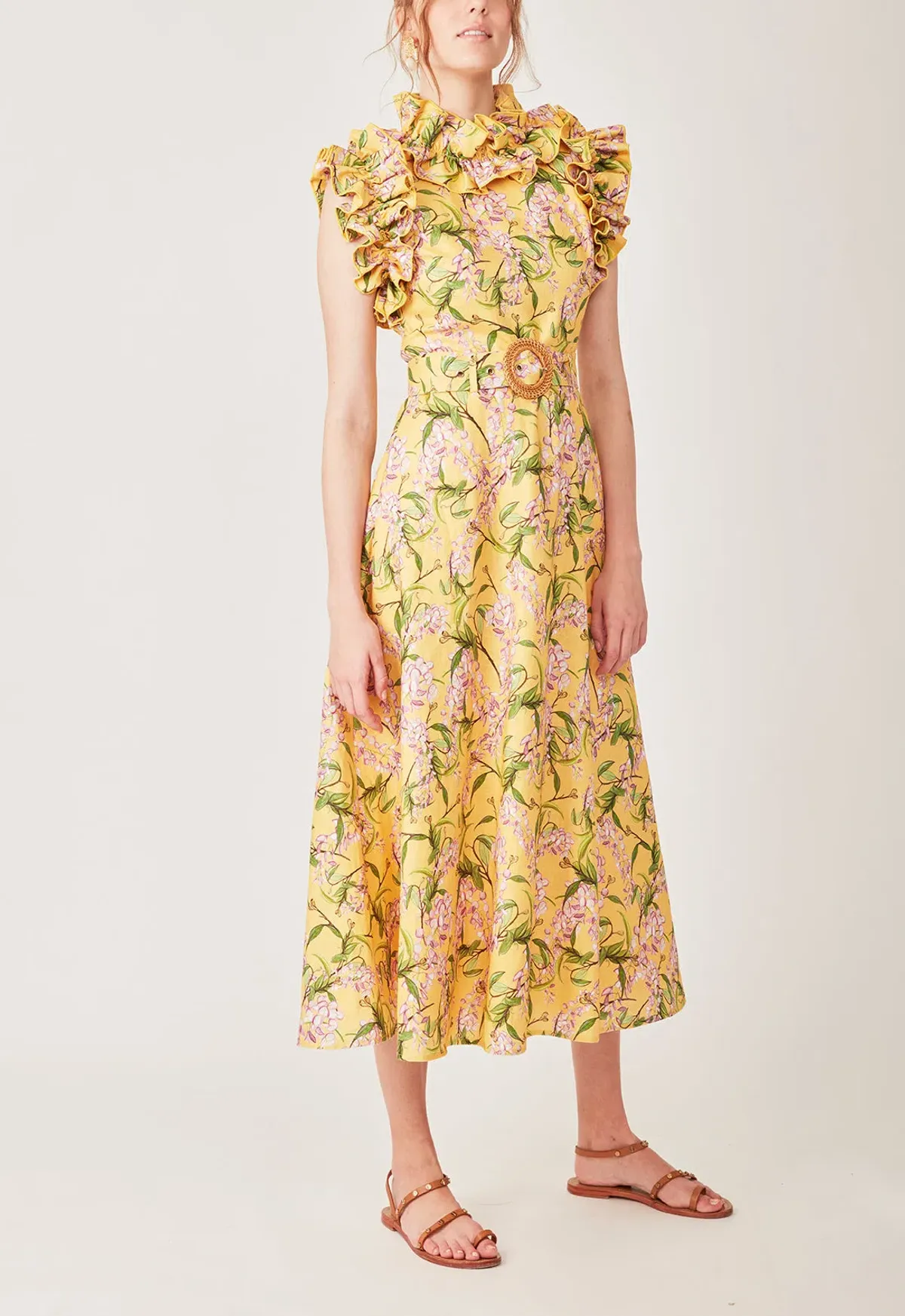 Torannce Sedgwick Midi Dress Floral Size 14 - Image 1