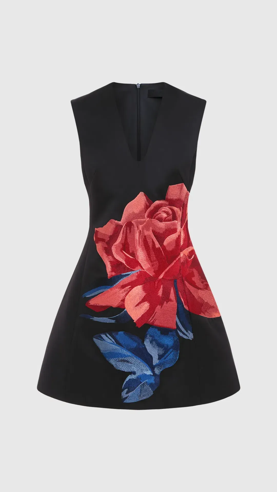 Leo Lin   Briana V Neck Mini Dress in Rose Print   Size 8 for rent on The Volte - main image