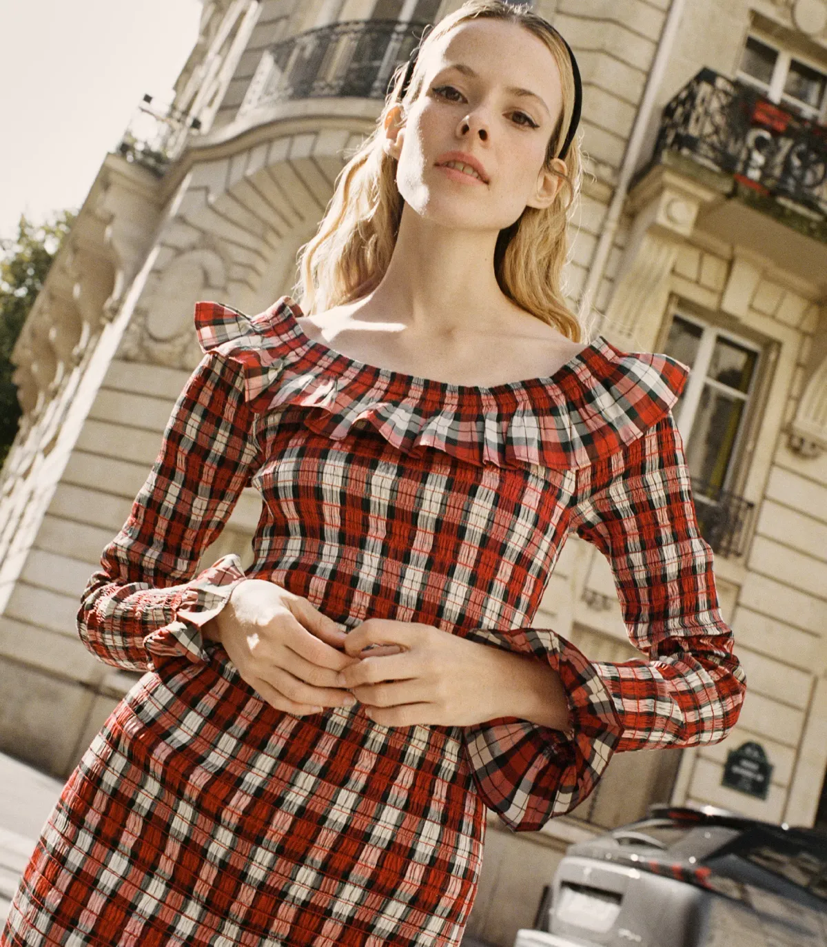 Doen Rosabelle Tartan Long Sleeve Dress Print Size 10  - Image 4