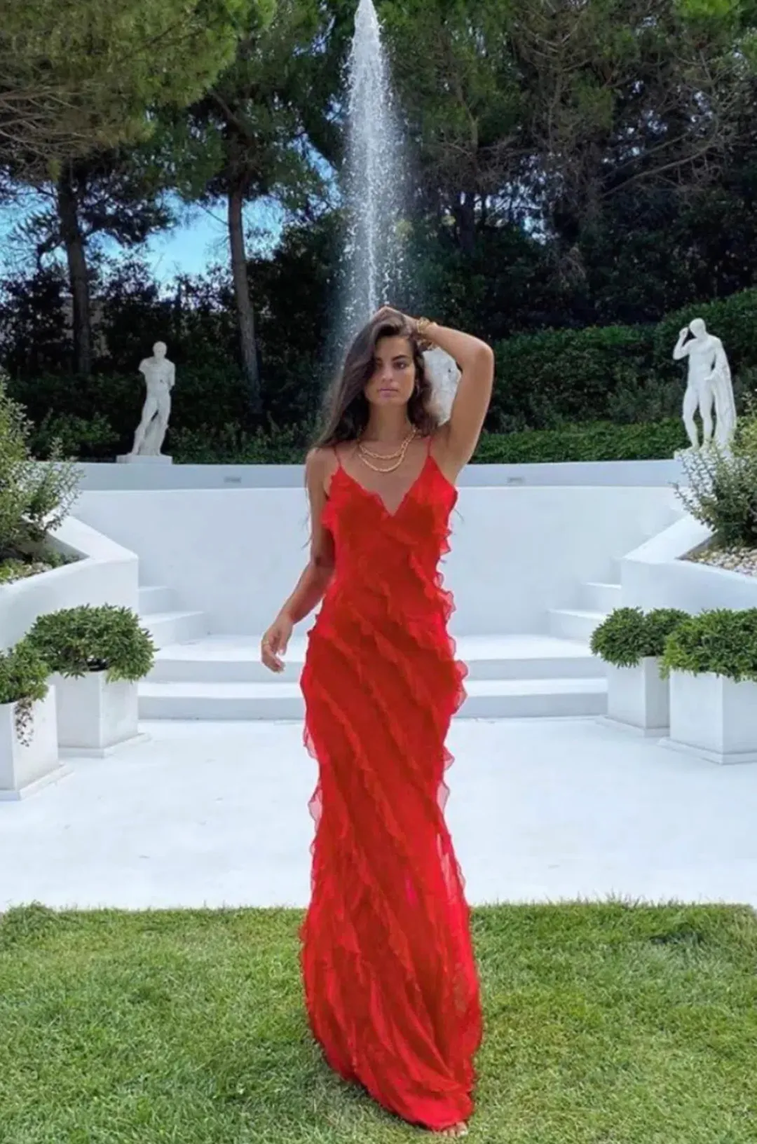 Rat & Boa Cecelia Dress Red Size AU 10 for rent on The Volte - main image