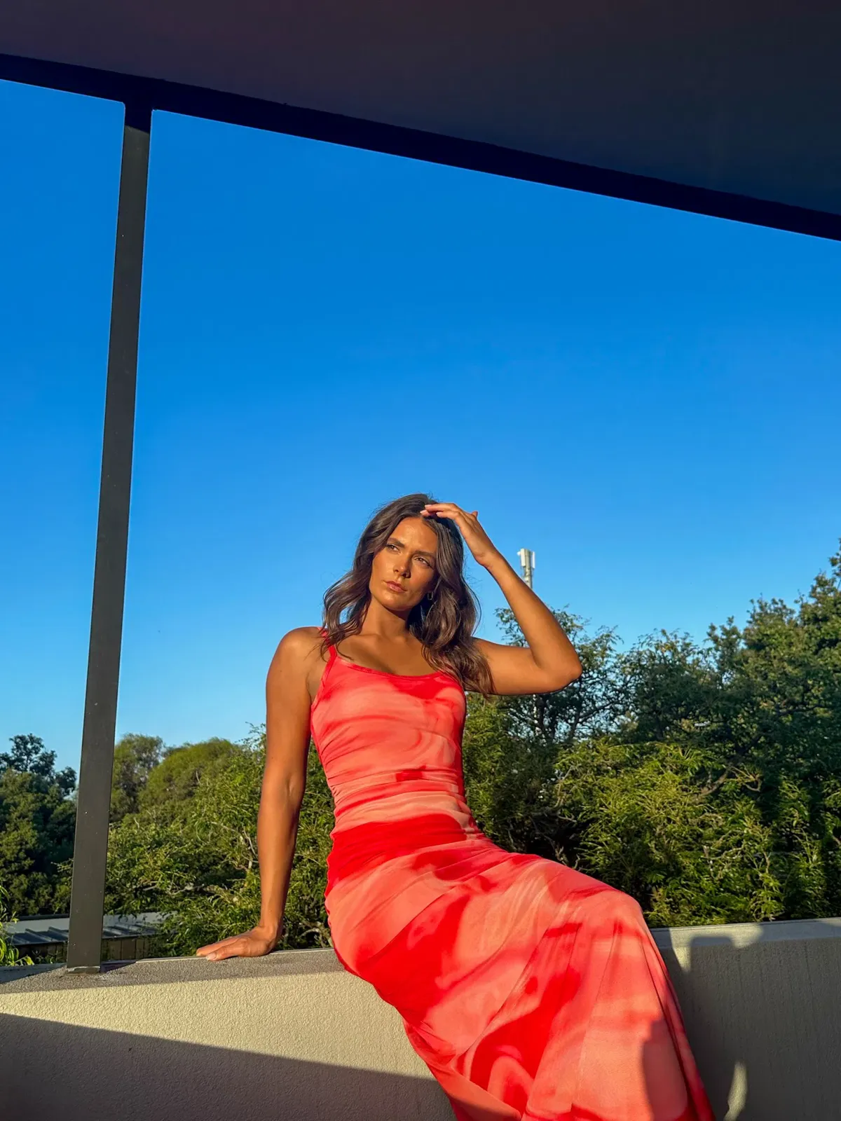 Kookai Haven Maxi Dress Strawberry Size AU 6 - Image 5