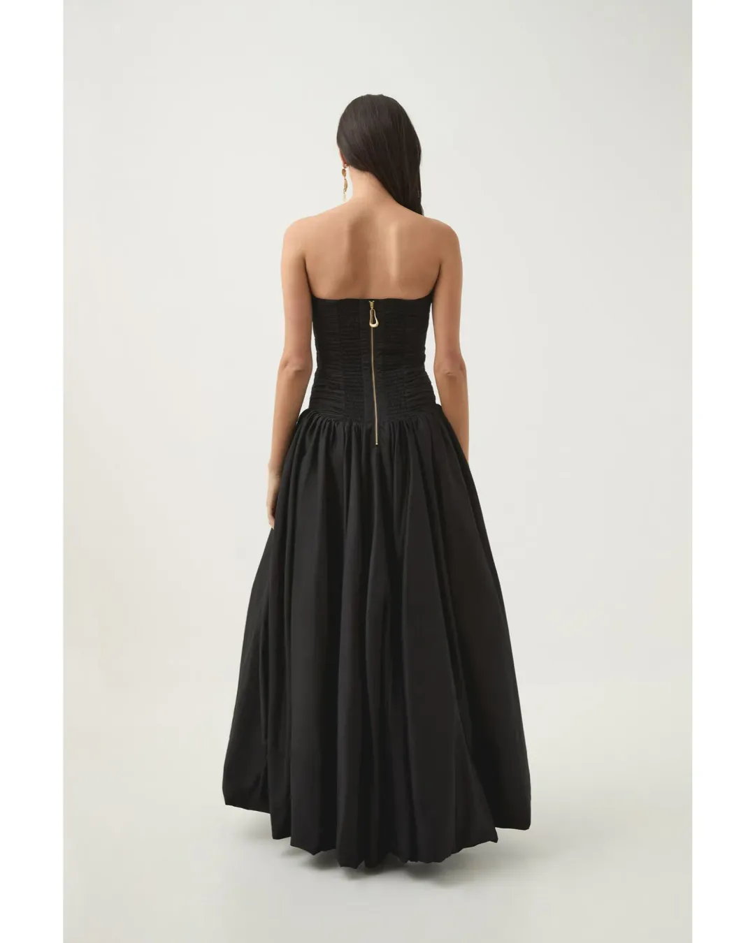 Aje Violette Bubble Hem Maxi Dress in Black Size AU 8  for rent on The Volte - main image