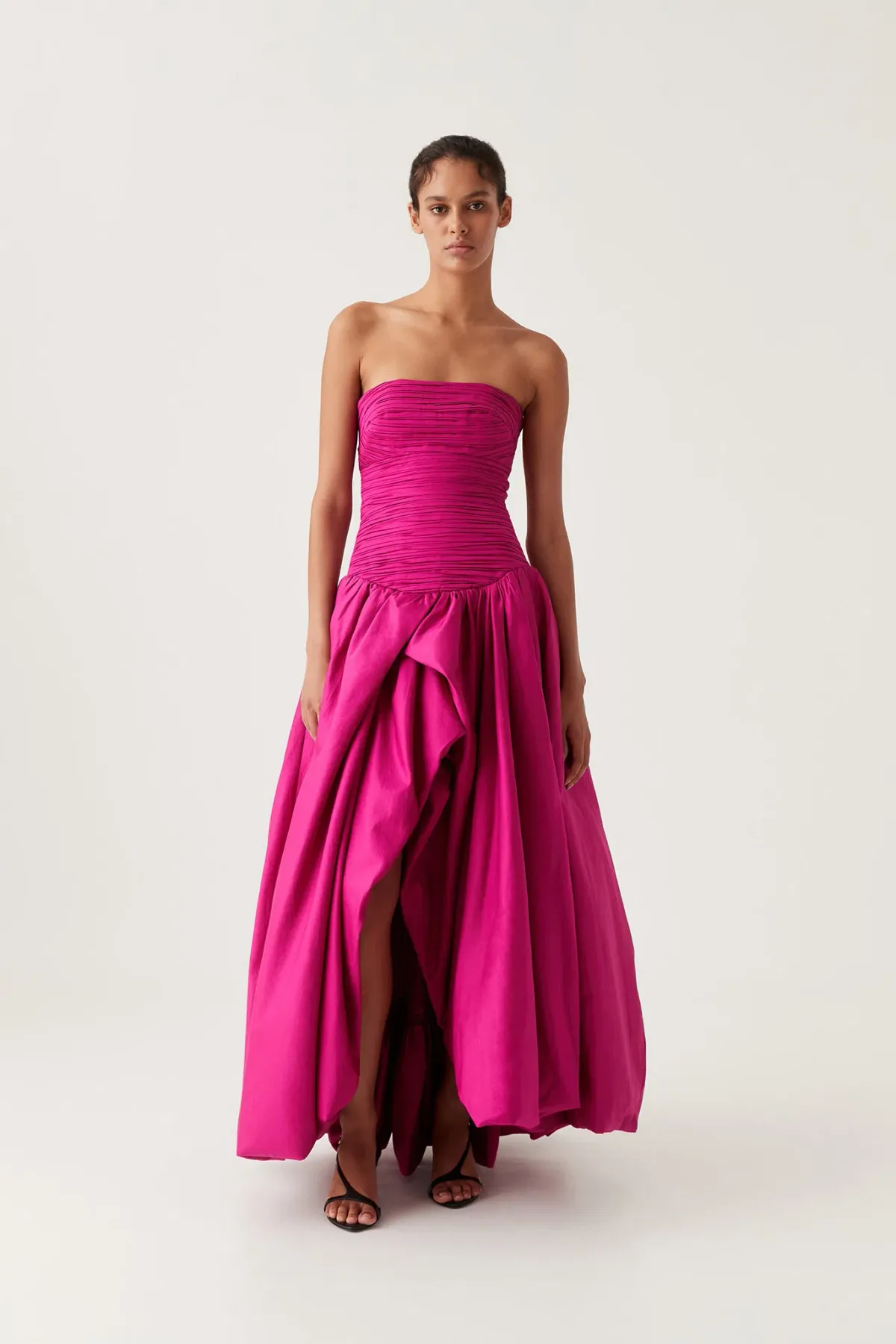Aje Violette Bubble Hem Maxi Dress Magenta Size AU 4 - Image 1