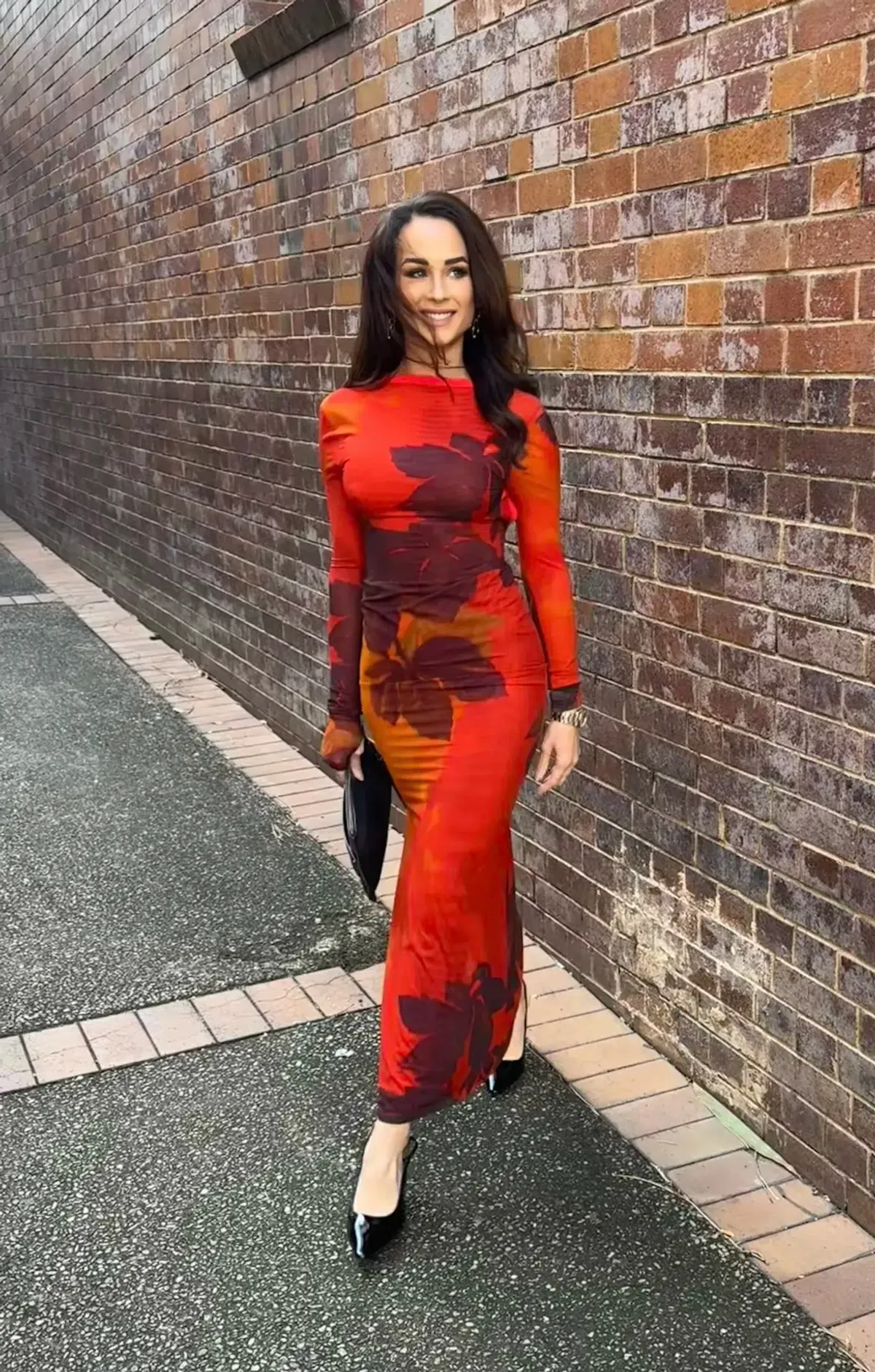 Sir The Label Libertine Cut Out Midi Dress Wren Print Size 0 / AU 6 - Image 1