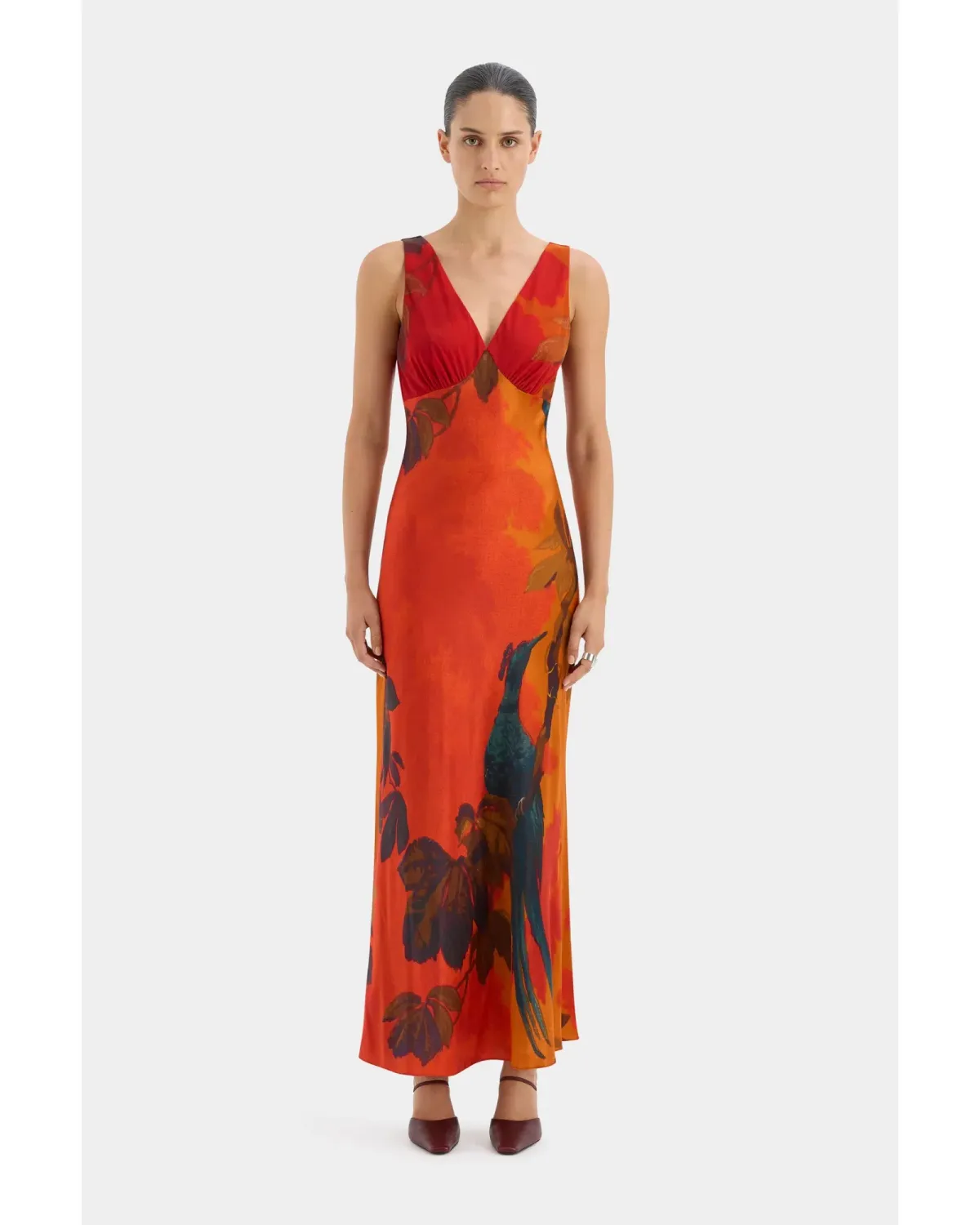 Sir The Label Lush V Neck Slip Dress Wren Print Size 0 / AU 6 - Image 1