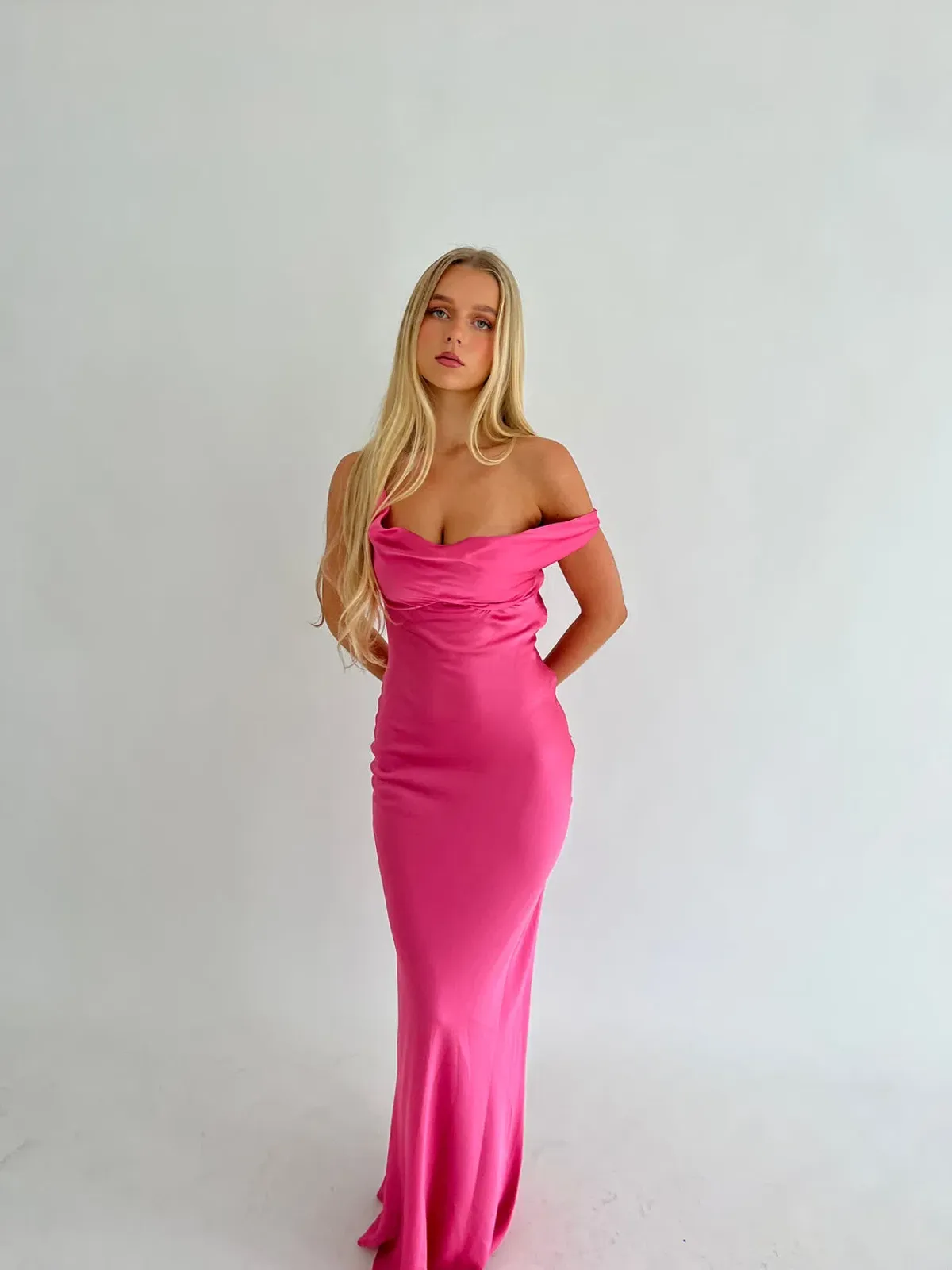 Natalie Rolt Monika Gown Neon Pink Size 1 / AU 8 - Image 2