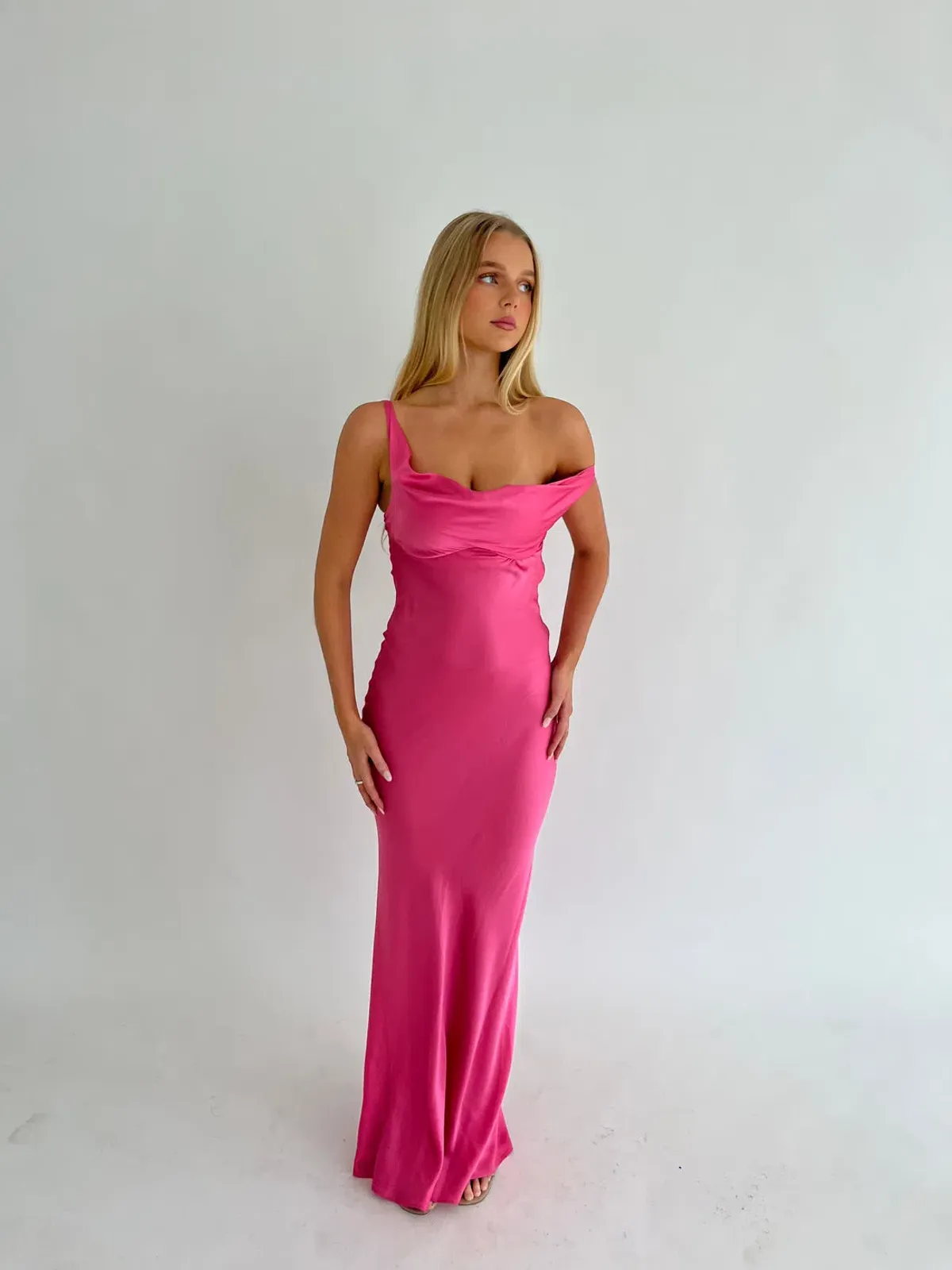 Natalie Rolt Monika Gown Neon Pink Size 1 / AU 8 - Image 1