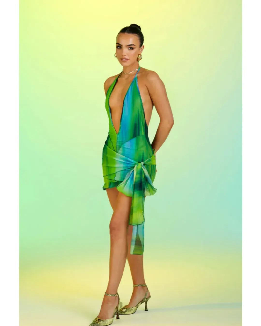 Murci Eden Mini Dress Multi Size 6 for rent on The Volte - main image