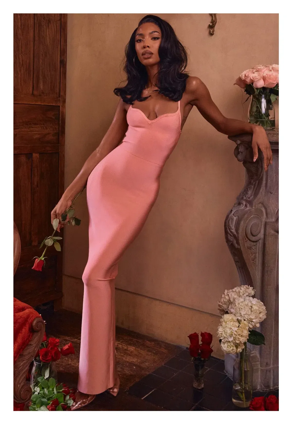 House of CB Fifi Bandage Maxi Dress Fairy Pink Size M / AU 10 - Image 1