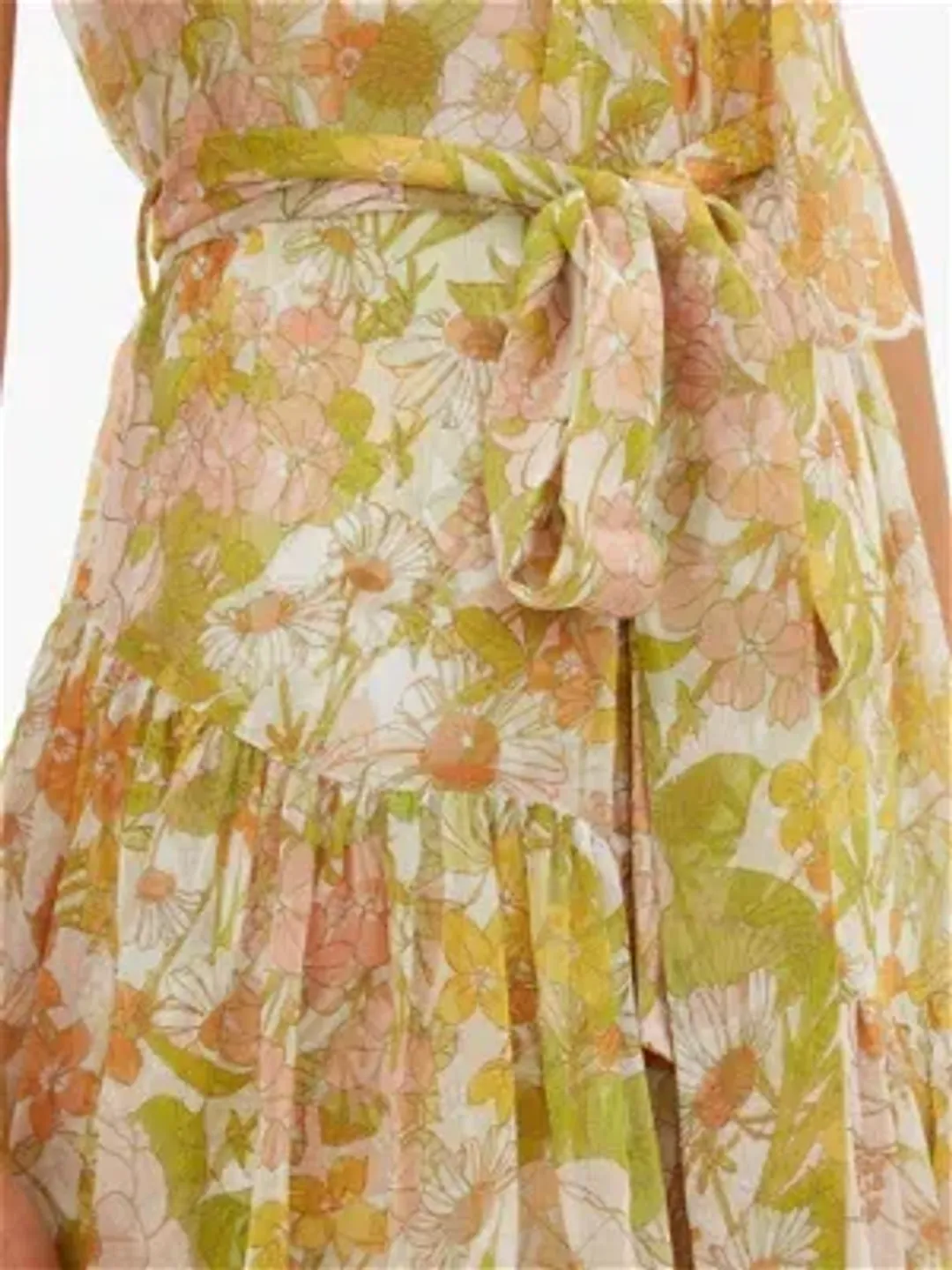 Zimmermann Super Eight Floral-print Silk-chiffon Dress - Pink Multi for rent on The Volte - main image