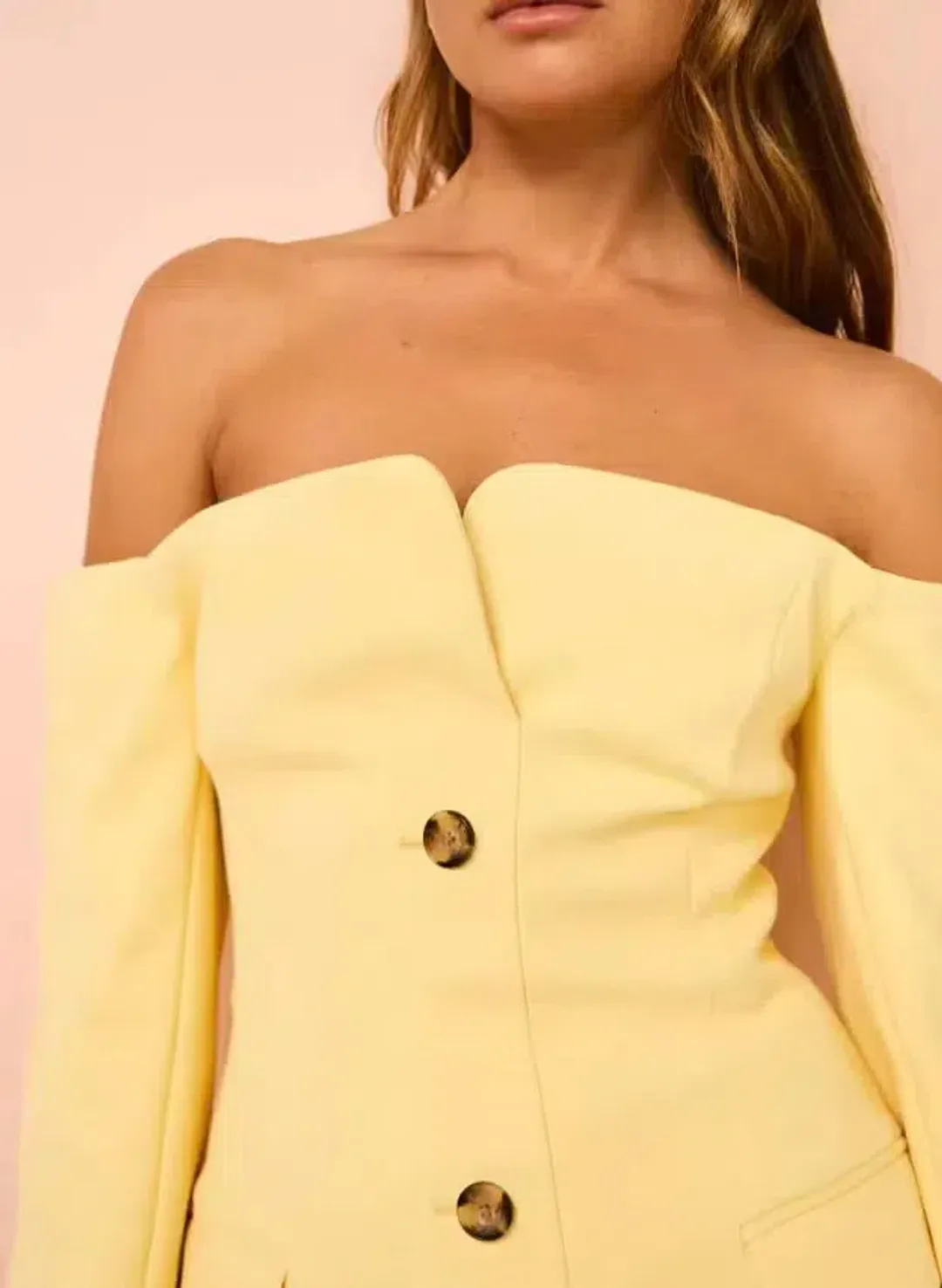 Sir The Label Sandrine Tailored Mini Dress Limone Size 0/Au 6  for rent on The Volte - main image