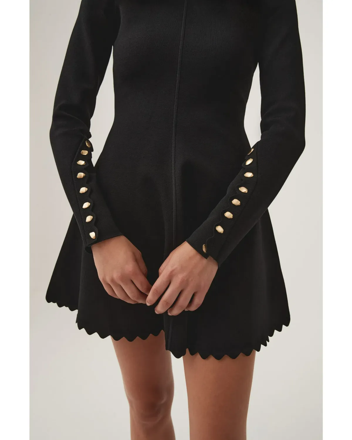 Aje Harmony Knit Mini Dress Black Size AU 12 - Image 3