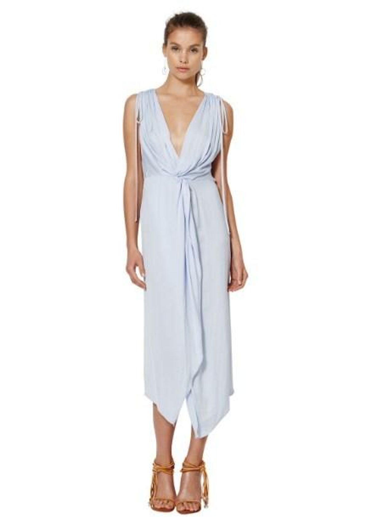 Blue plunge dress - Image 1