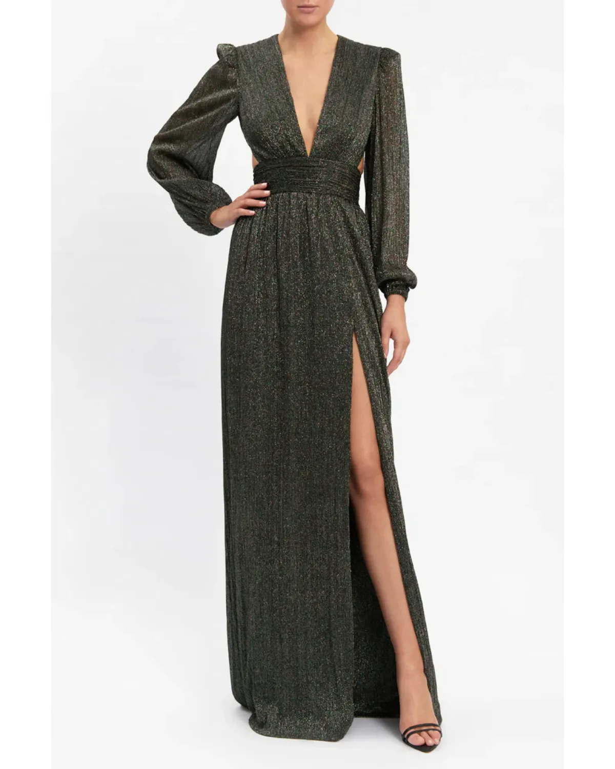 Rebecca Vallance Giverny Long Sleeve Gown in Green Size AU 12 - Image 1