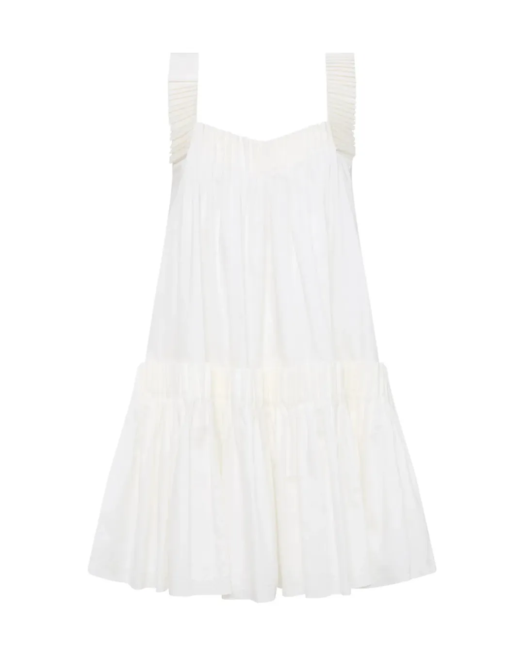 Aje Cecilia Smock Mini Dress Ivory Size AU 14 for rent on The Volte - main image