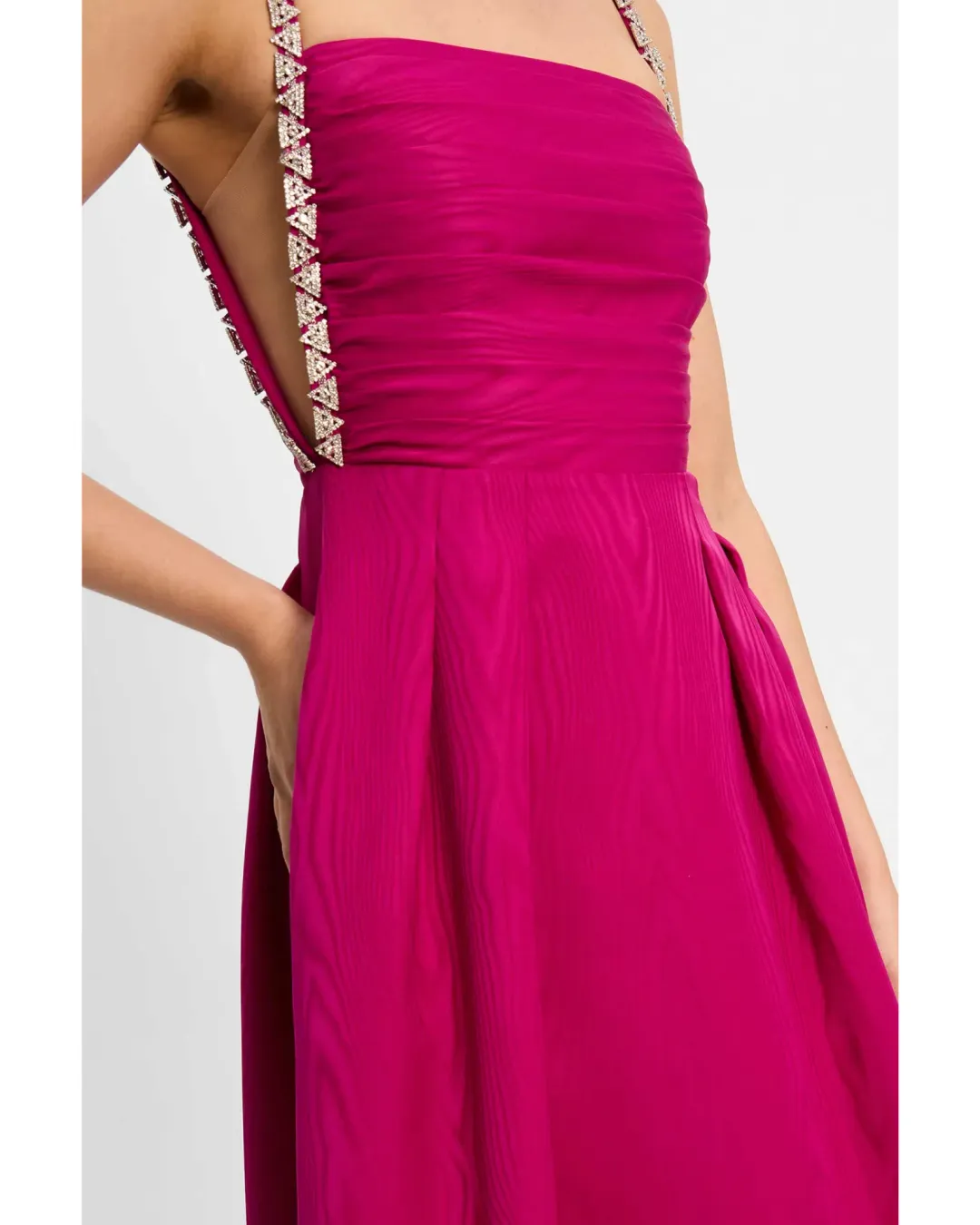Rebecca Vallance Cynthia Midi Dress Fuchsia Size AU 10 for rent on The Volte - main image