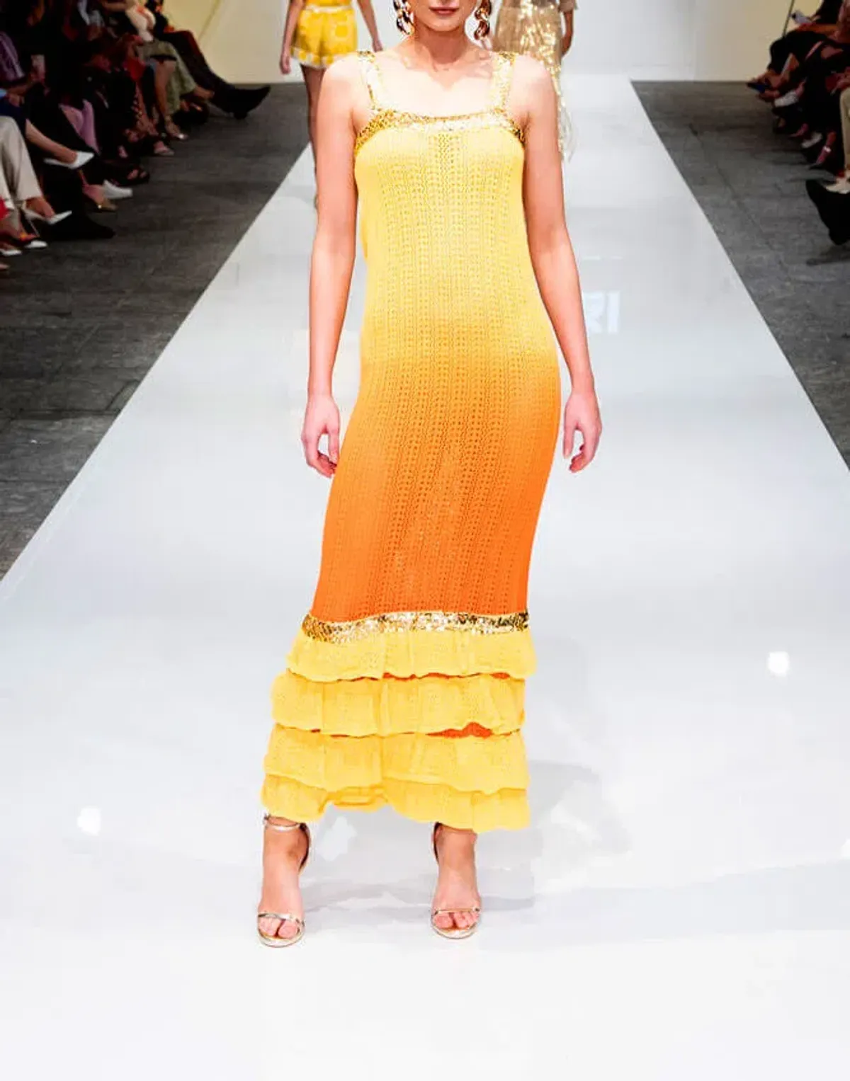 Love, Bonfire The Label Eternal Sunshine Knit Dress Yellow Multi Size 10 - Image 1