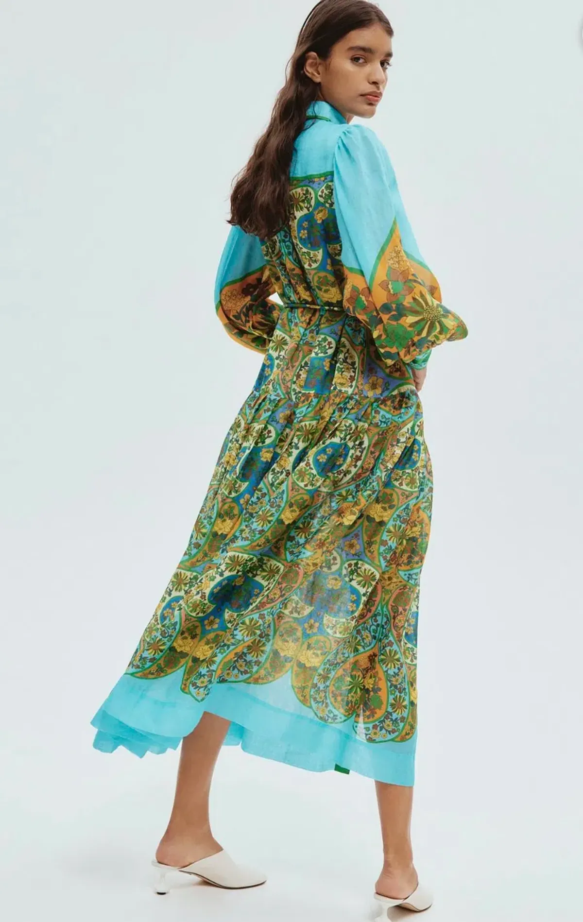 Alemais Sofie Midi Shirtdress Multi Size 14 - Image 3