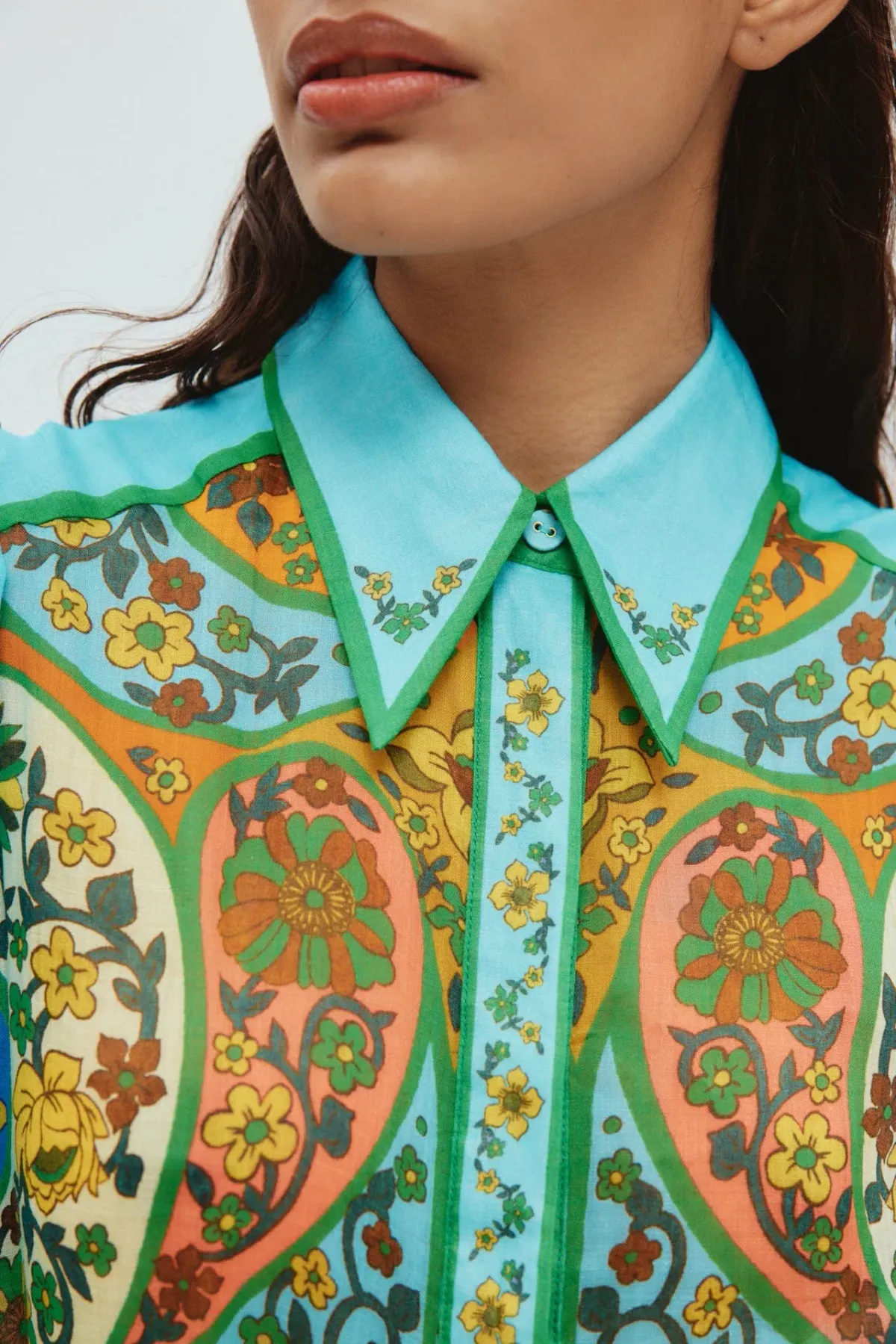 Alemais Sofie Midi Shirtdress Multi Size 14 - Image 5