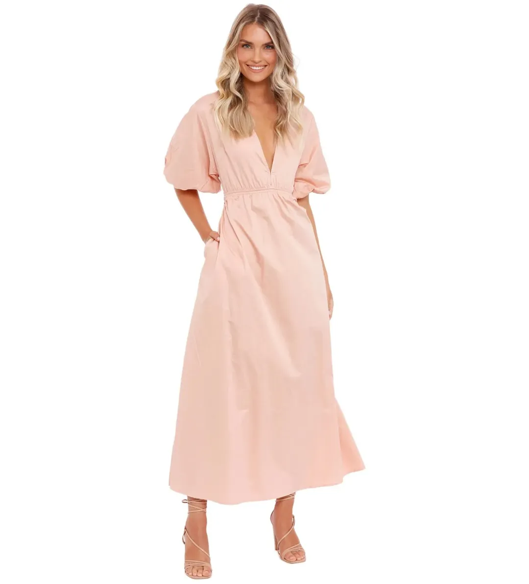 Suboo Rosanna Backless Dress Pink Size 8  for rent on The Volte - main image