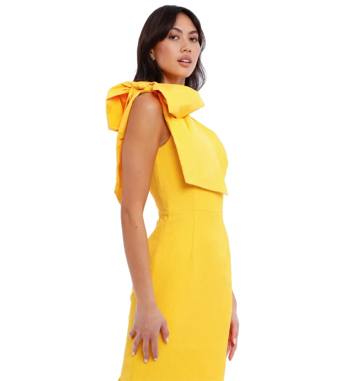 Rebecca Vallance Calla One Shoulder Dress Yellow Size 6  - Image 3