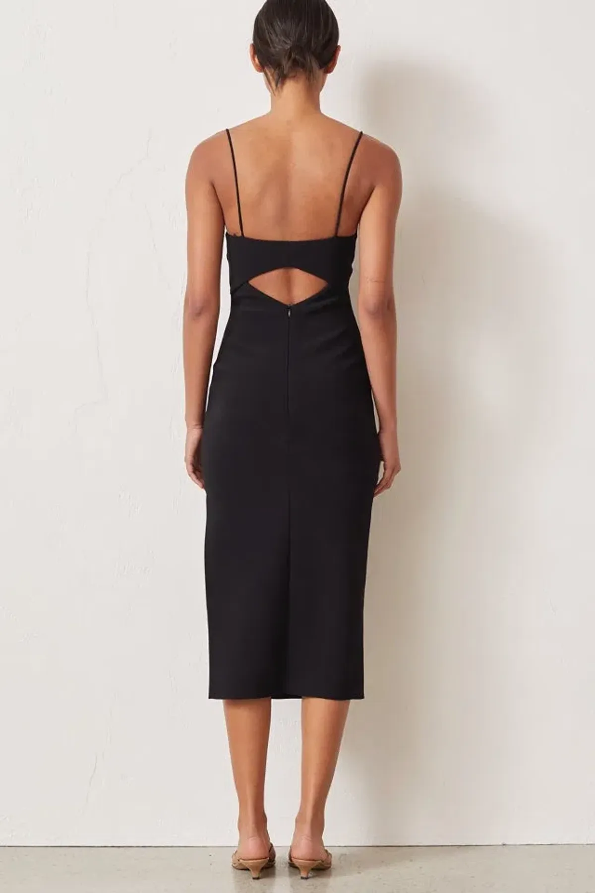 Bec & Bridge Emerald Avenue Midi Dress Black Size AU 6 - Image 3