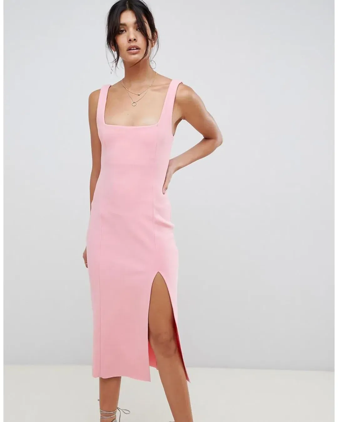 Bec & Bridge Hibiscus Islands Midi Dress Pink Size AU 8 for rent on The Volte - main image