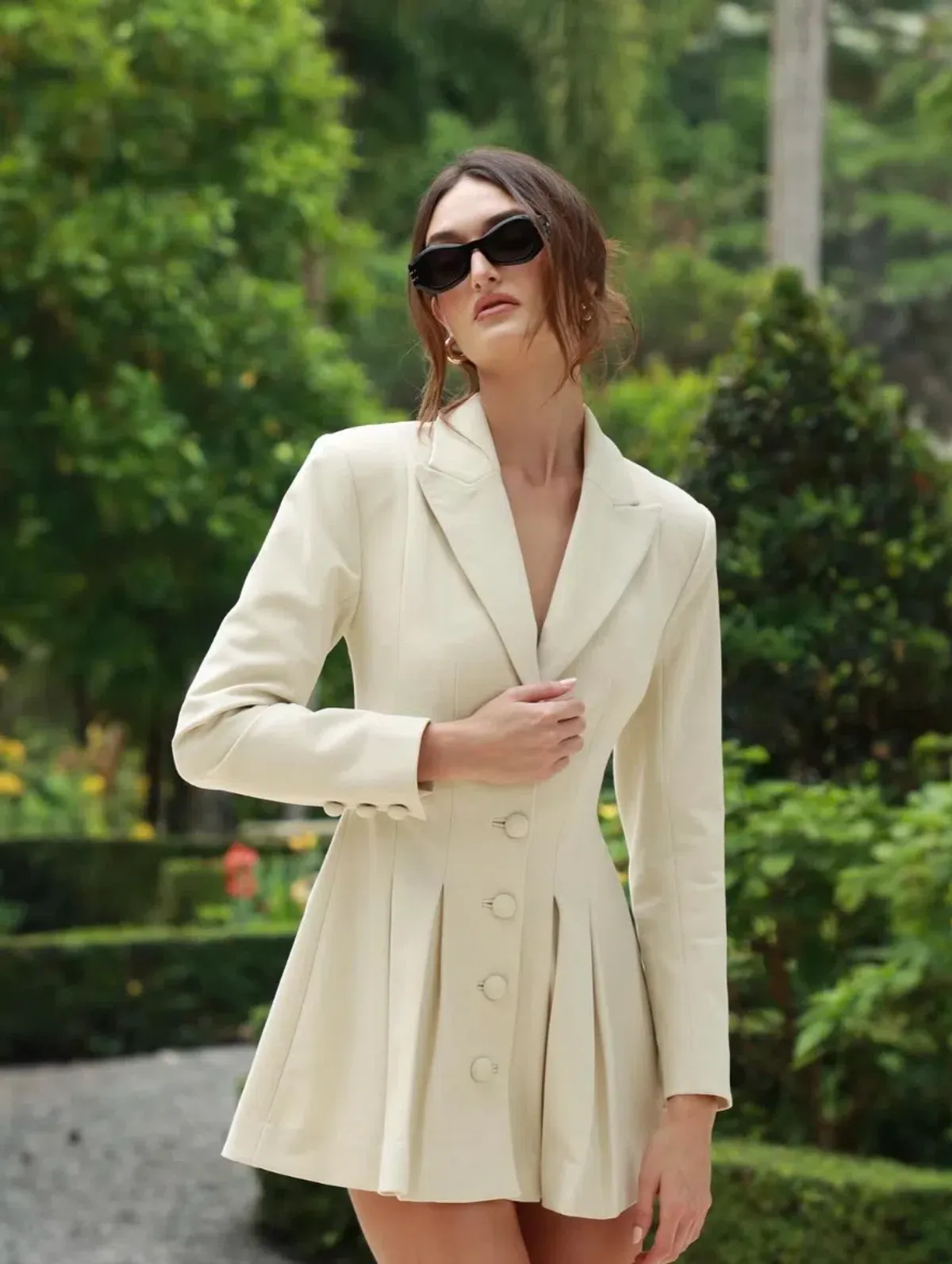 Camila Coelho Daytona Blazer Mini Dress in Beige Size XS / AU 6 - Image 5