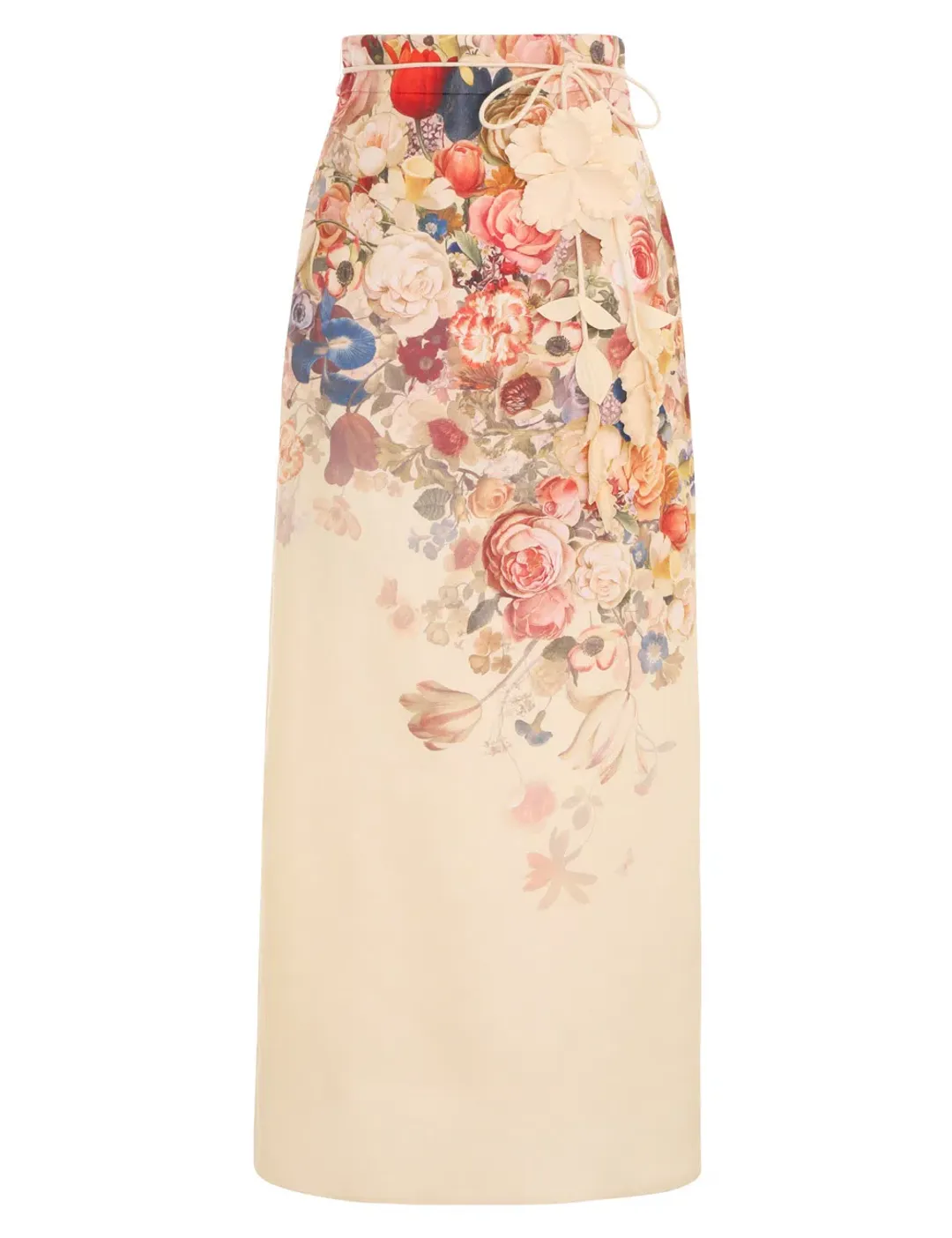 Zimmermann Luminosity Liftoff Flower Top & Midi Skirt Set Morisot Cream Print Size 1 / AU 10 for rent on The Volte - main image