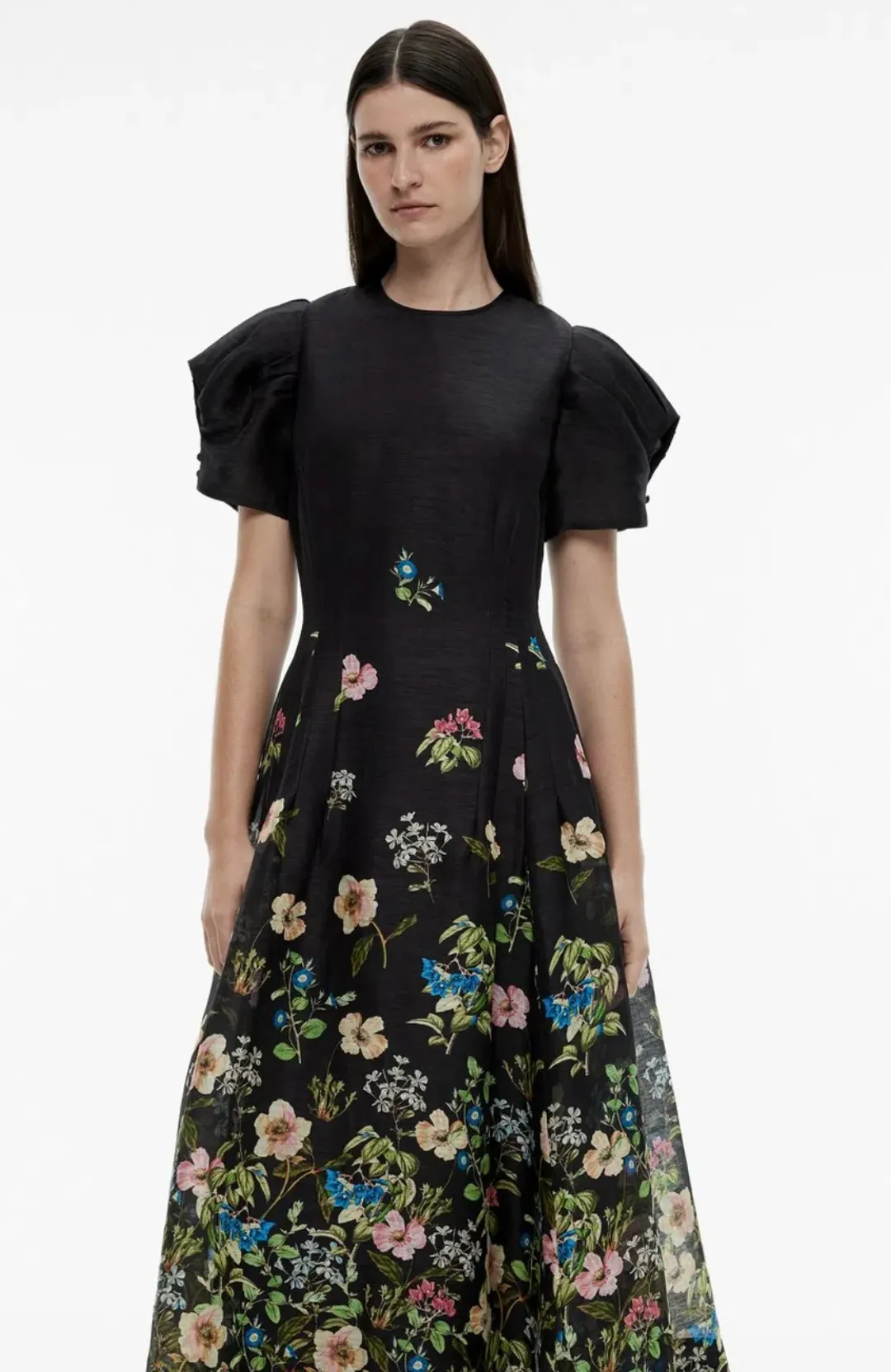 Limited Edition - Black Floral Maxi Dress Size 8 for rent on The Volte - main image