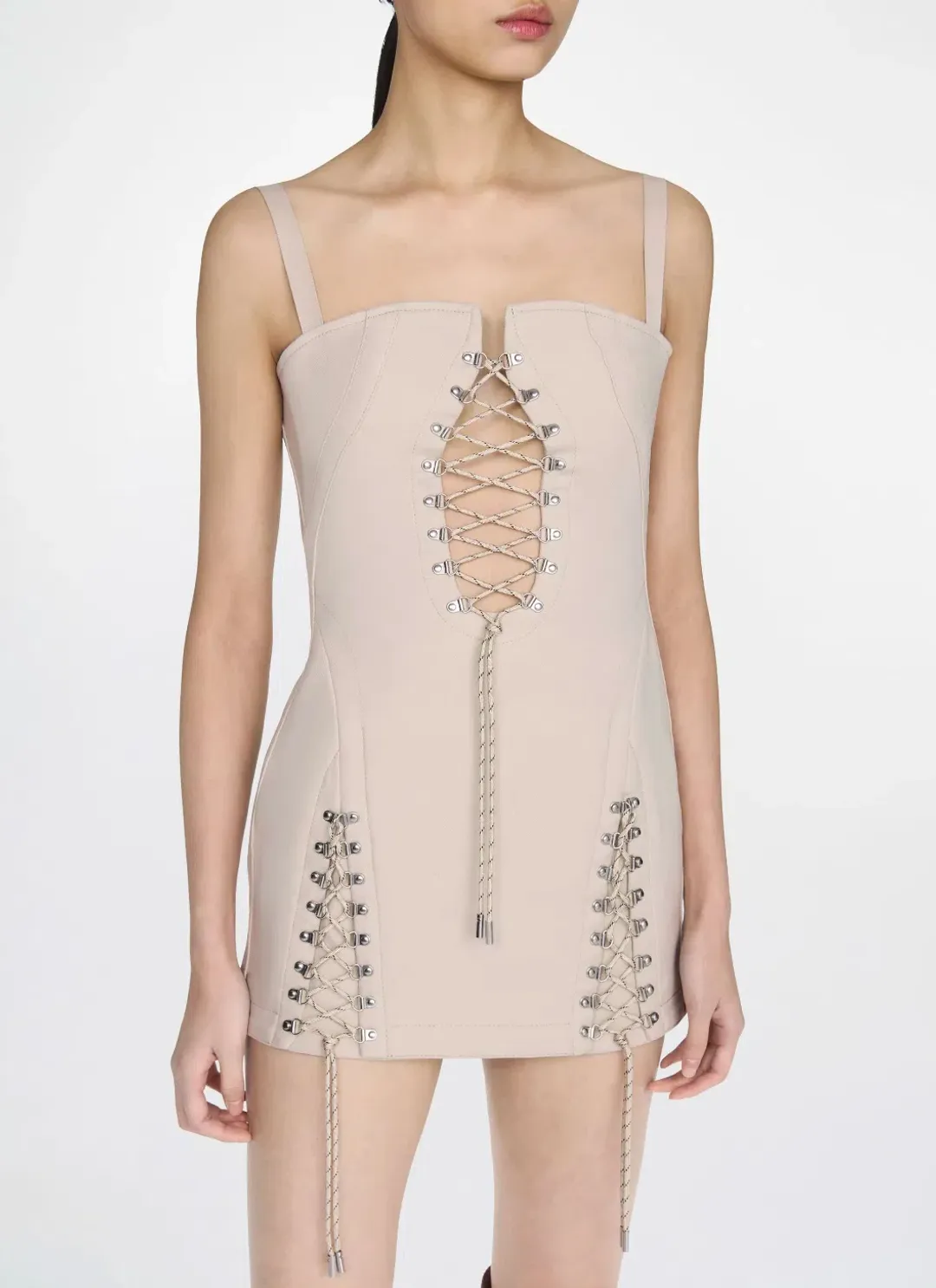 Dion Lee Hiking Laced Mini Dress for rent on The Volte - main image