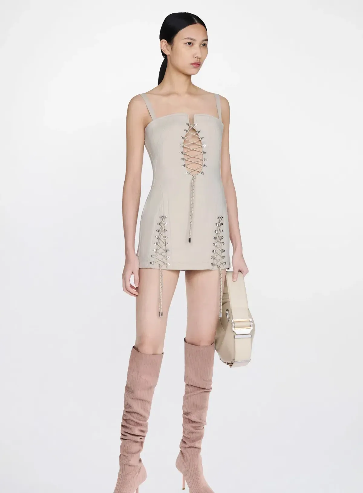 Dion Lee Hiking Laced Mini Dress - Image 1