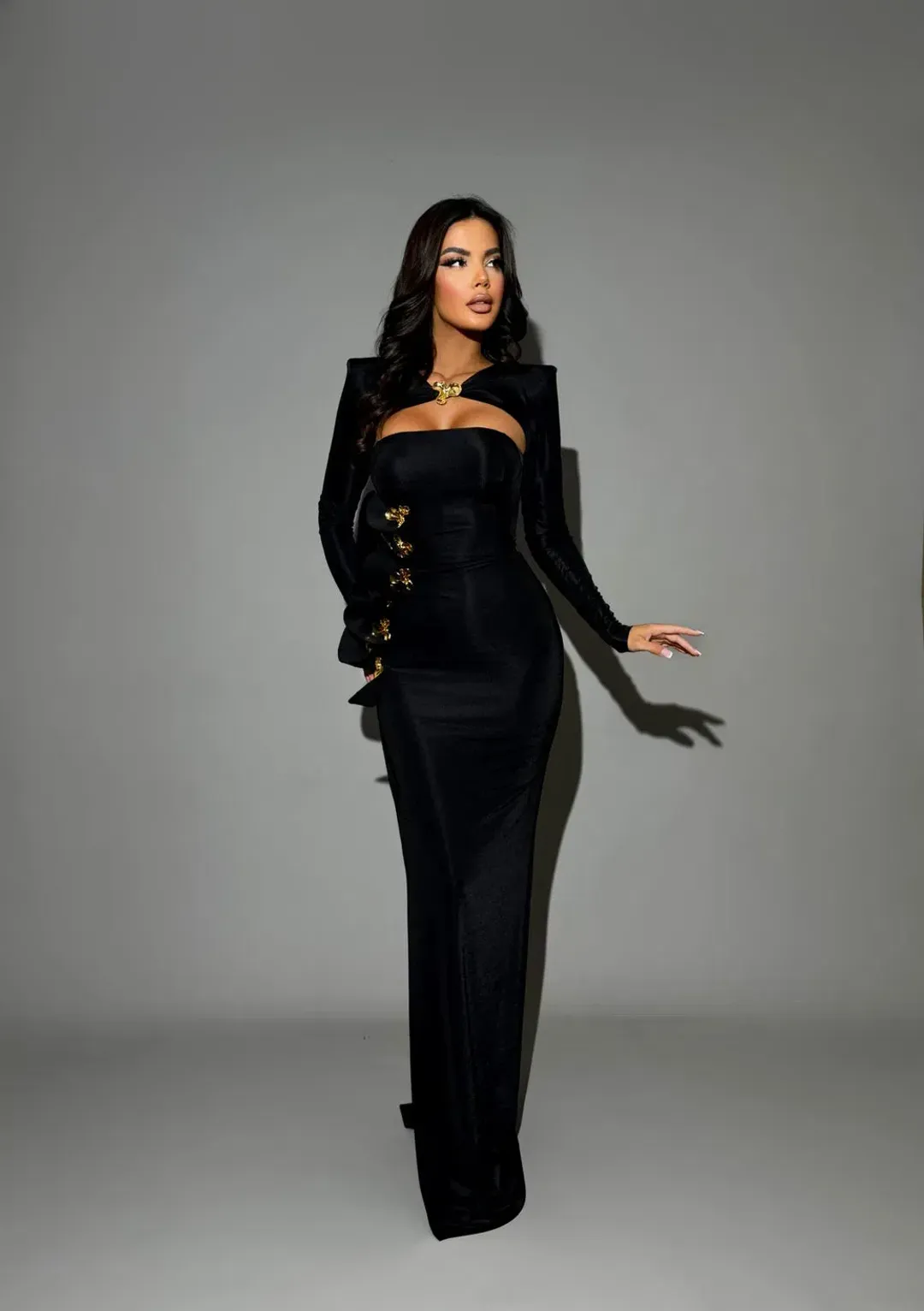 Diba Celina Amaterasu Maxi Dress Black Size AU 12 for rent on The Volte - main image