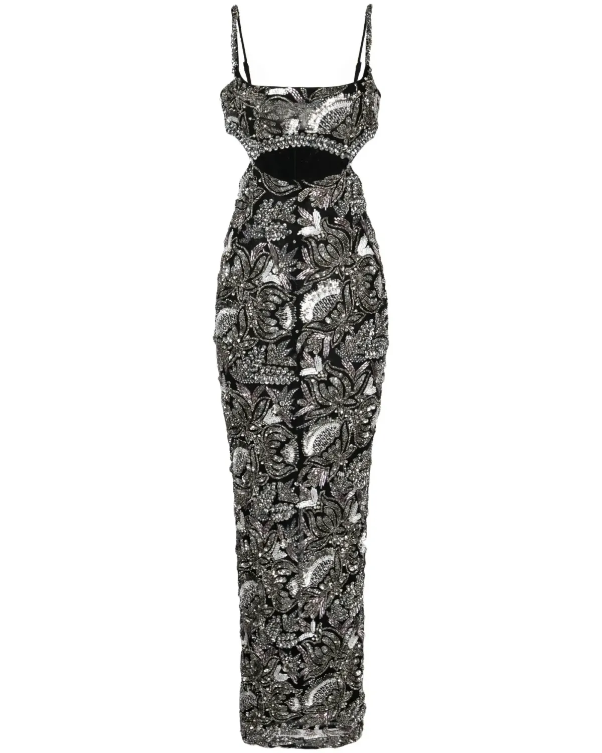 Rachel Gilbert Piper Embellished Gown Black/Silver Size AU 8  - Image 4