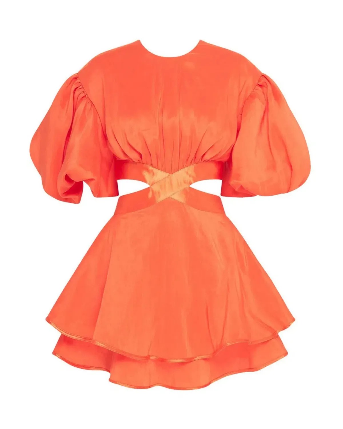 Aje Gracious Cut Out Mini Dress Saffron Size AU 8 - Image 3