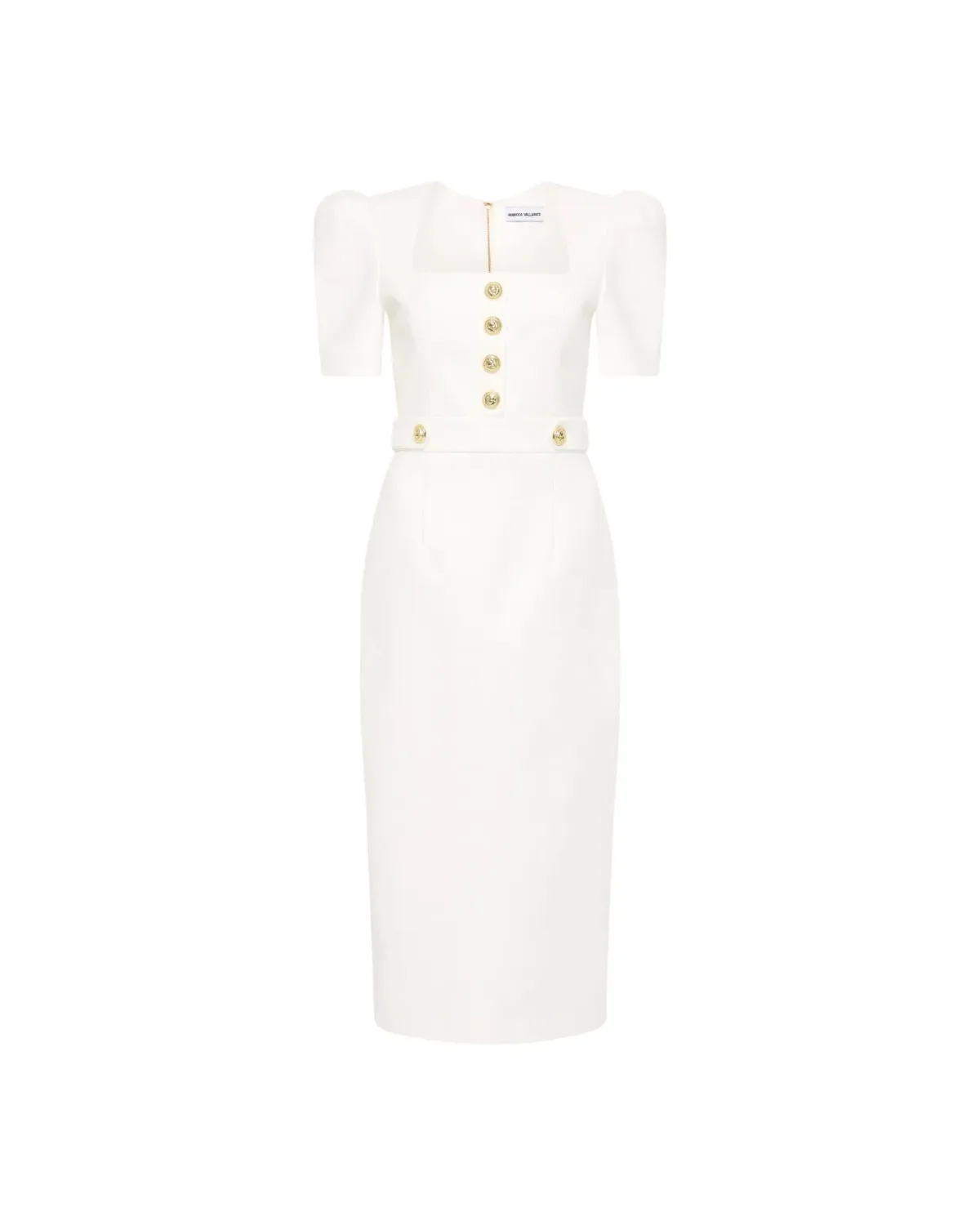 Rebecca Vallance Clarisse Midi Dress in Ivory Size AU 8 - Image 6