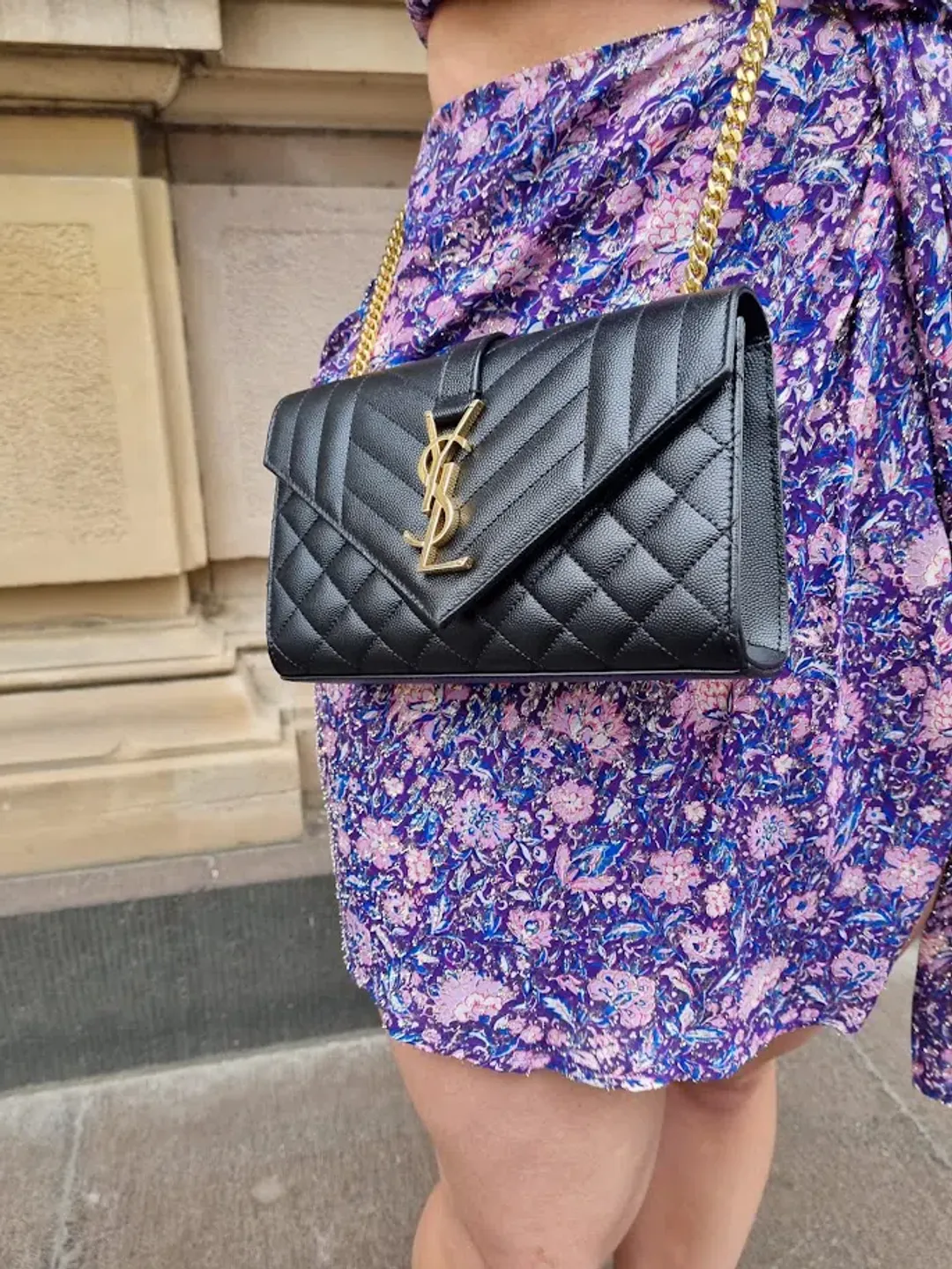 YSL Crossbody Envelope Bag Black for rent on The Volte - main image