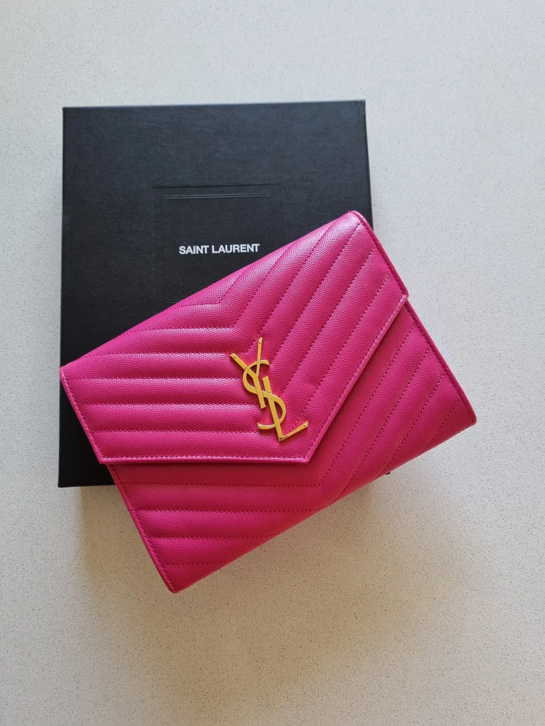 YSL Flap Pouch Hot Pink for rent on The Volte - main image