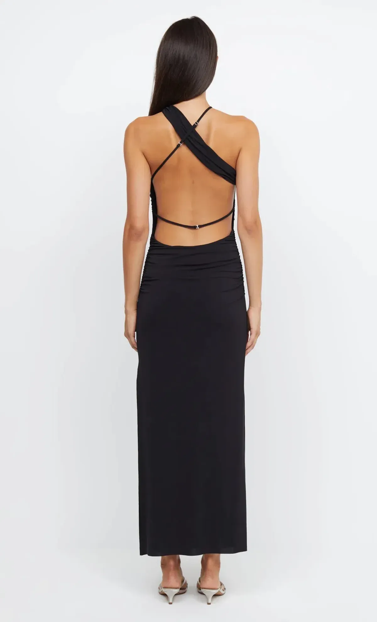 Bec & Bridge Montana Cross Over Midi Dress Black Size 8 - Image 3