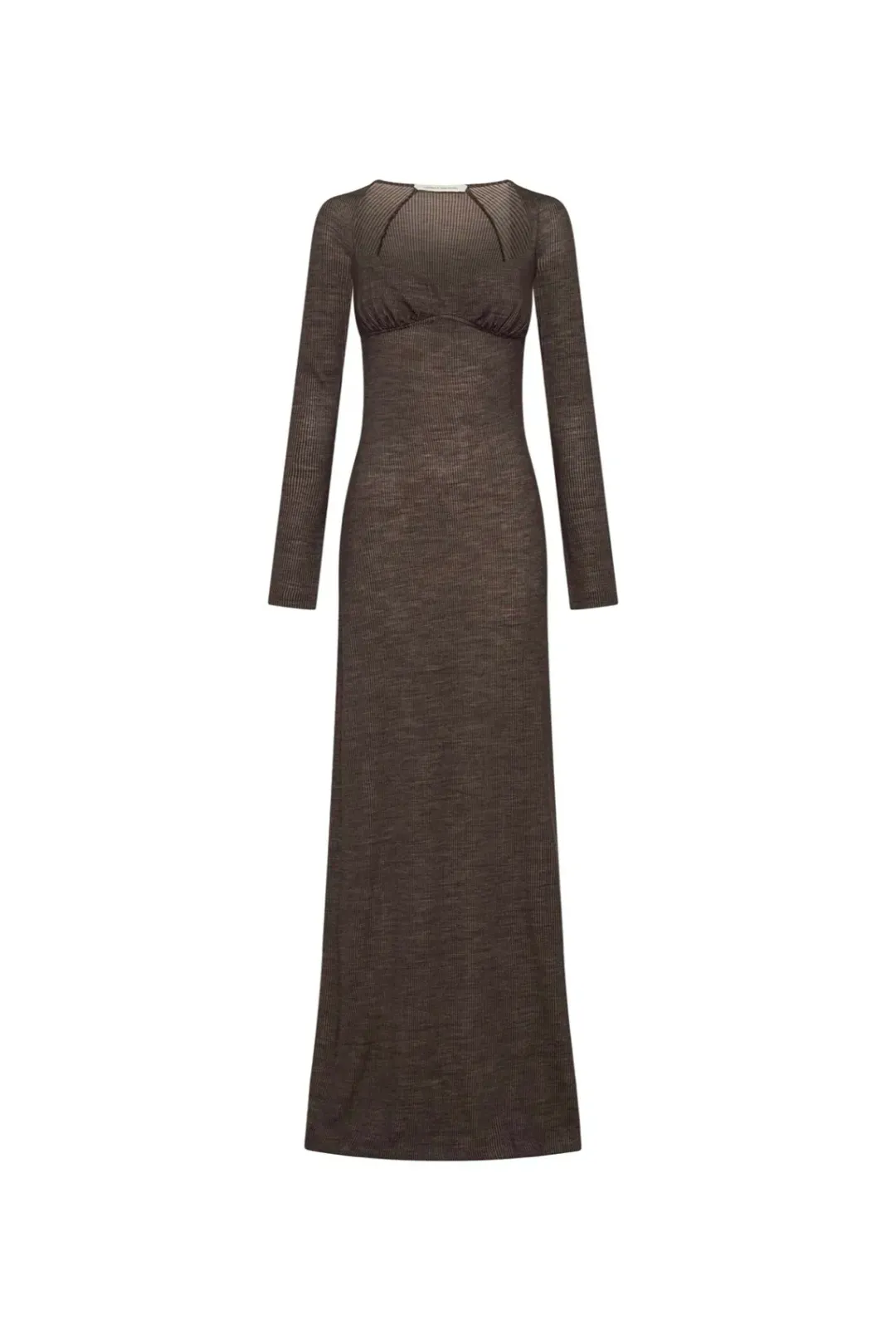Camilla and Marc Valle Wool Maxi Dress Chocolate Brown Size 10 for rent on The Volte - main image