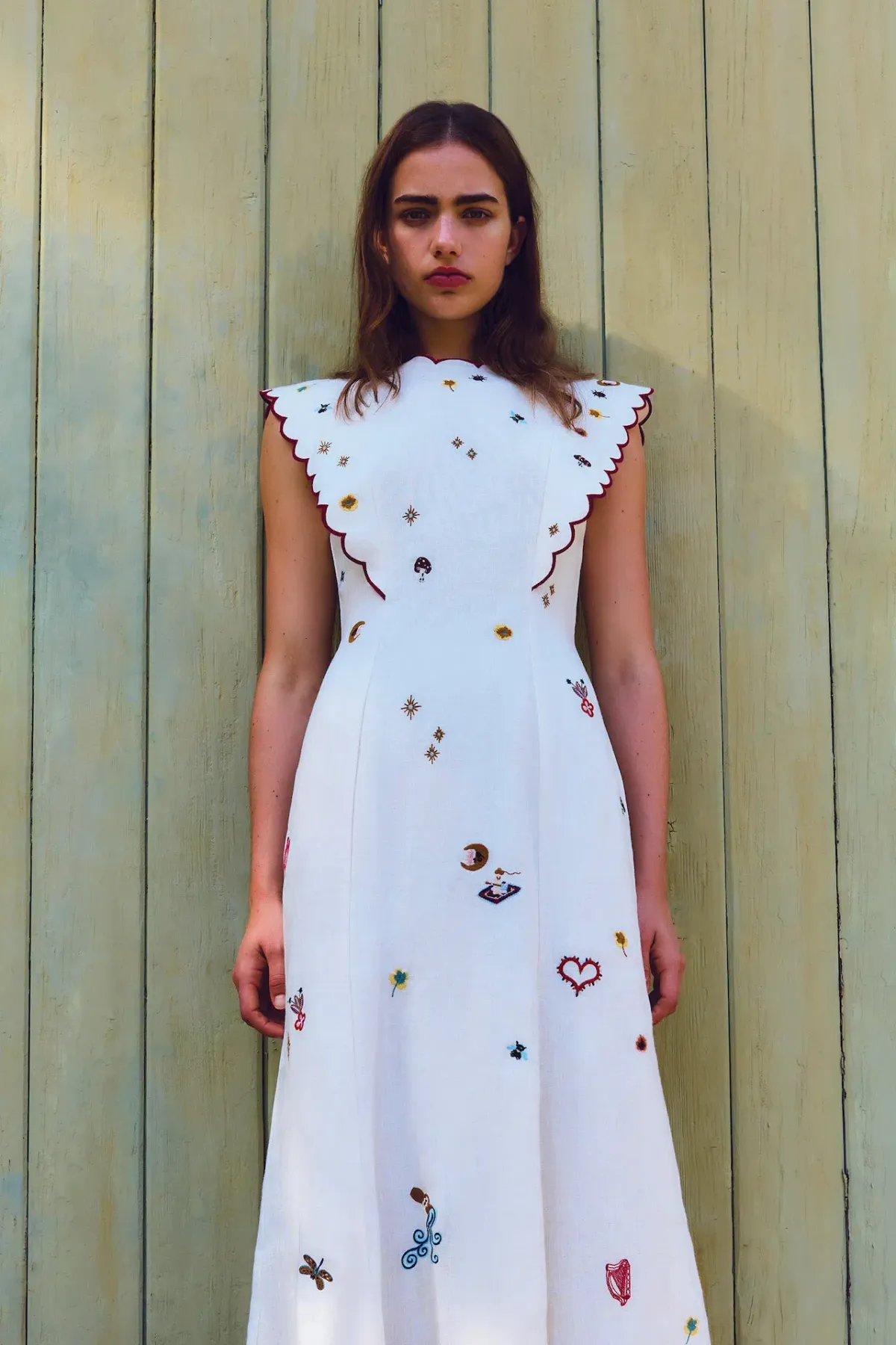 Antipodean Queen of Hearts Panelled Midi Dress Multi Size 10 - Image 3