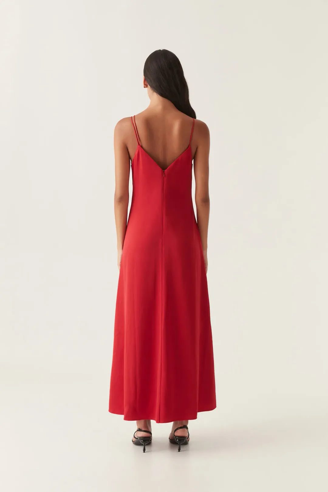 Aje Riddle Button Down Maxi Dress Red Size 12 for rent on The Volte - main image
