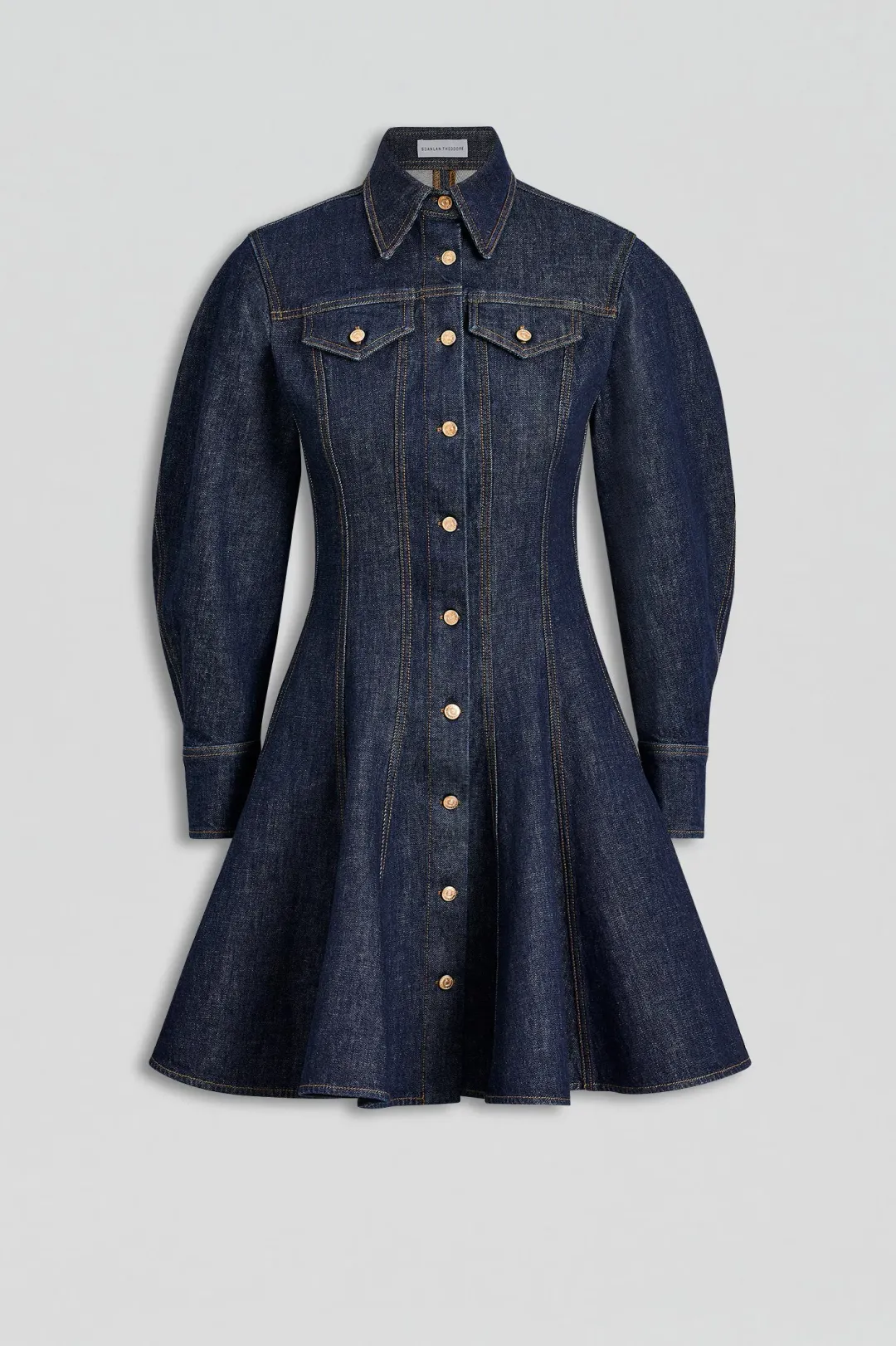 Scanlan Theodore Denim Mini Dress Indigo B Size M / AU 10 for rent on The Volte - main image