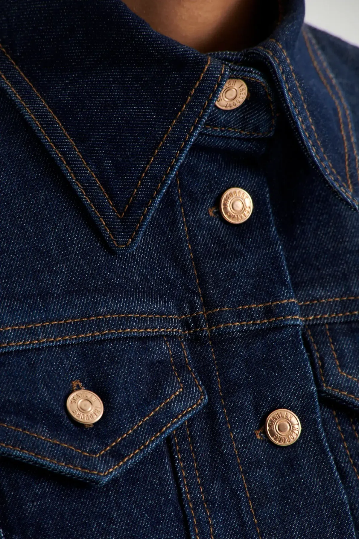 Scanlan Theodore Denim Mini Dress Indigo B Size M / AU 10 - Image 4